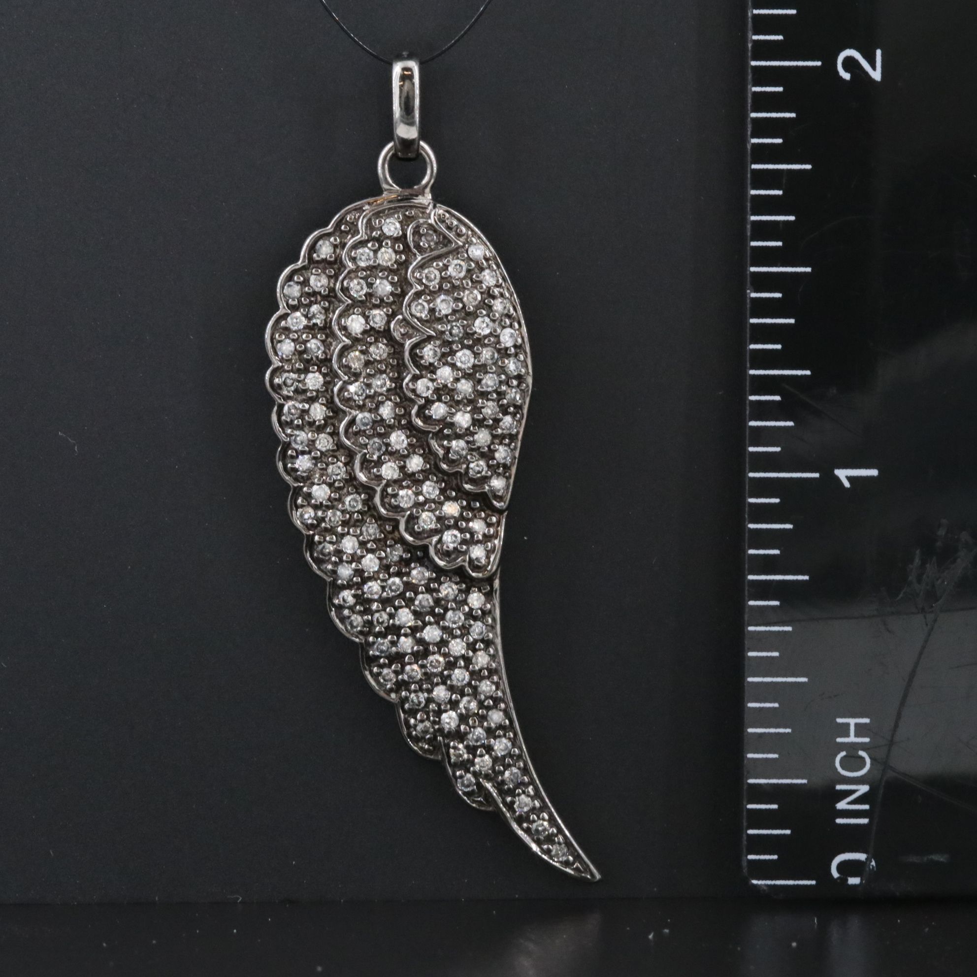 14K 0.77 CTW Diamond Wing Pendant