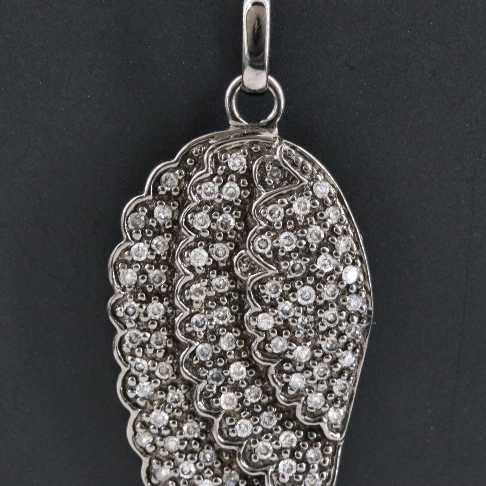 14K 0.77 CTW Diamond Wing Pendant