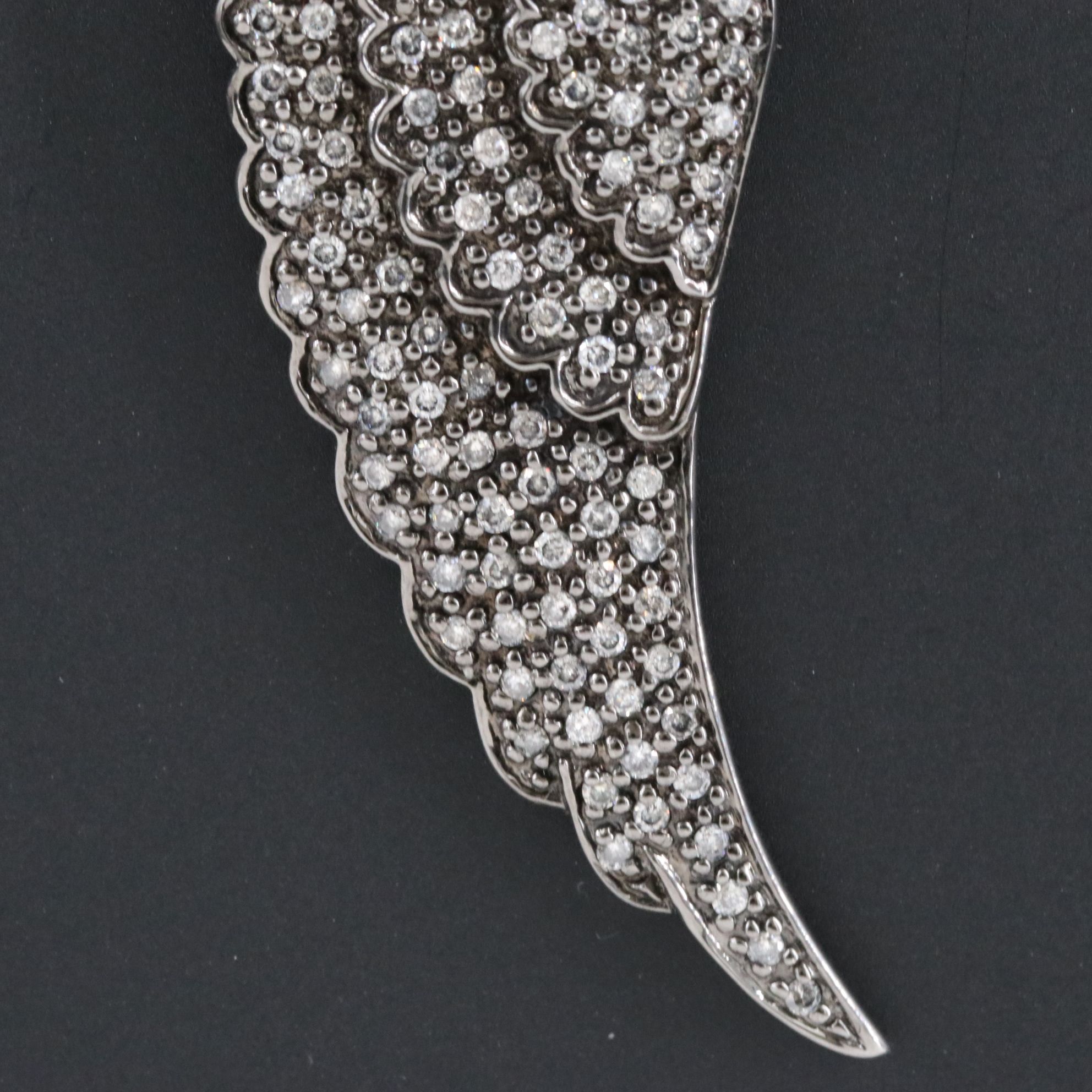 14K 0.77 CTW Diamond Wing Pendant