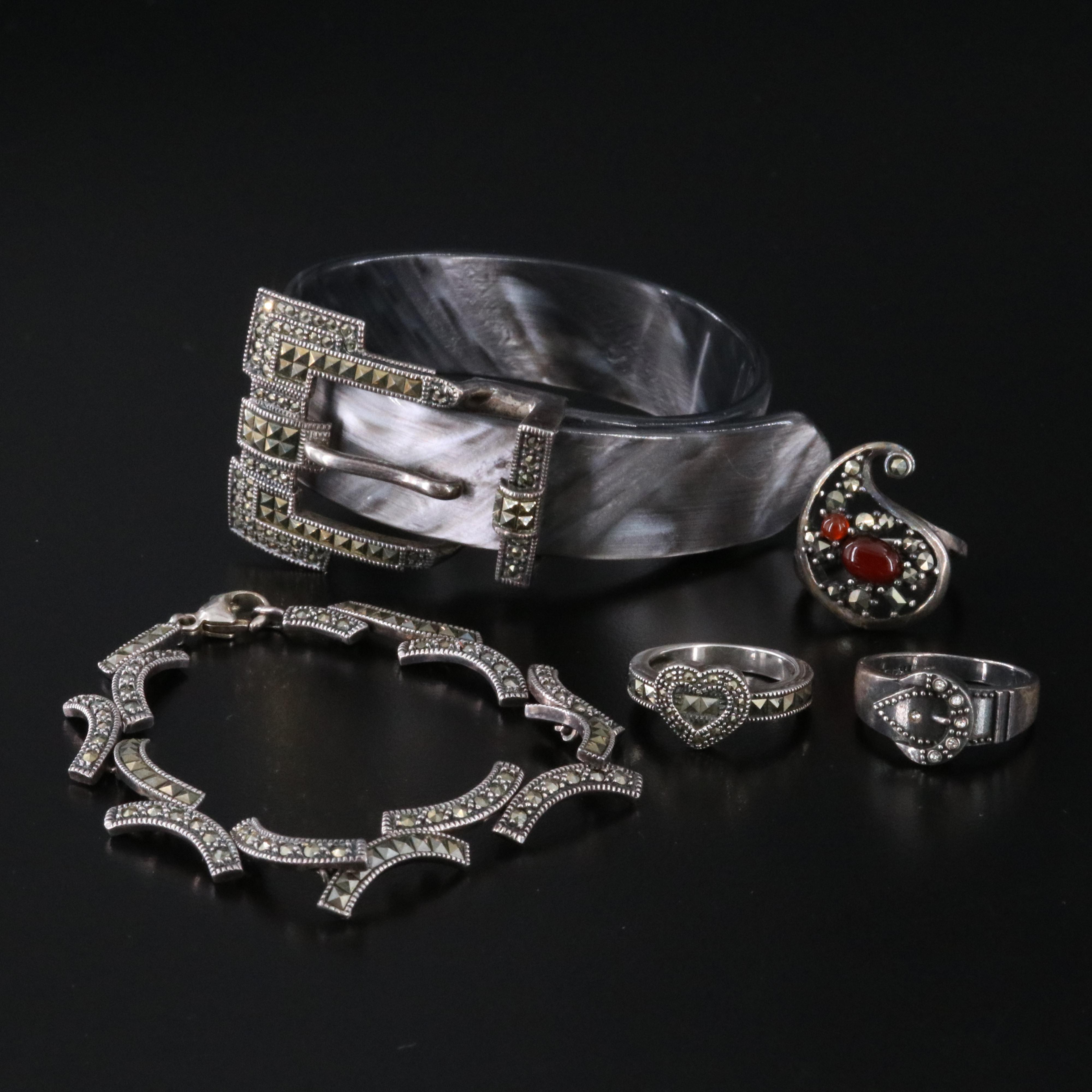 Judith Jack, Carnelian and Marcasite Featured in Sterling Jewelry Collection