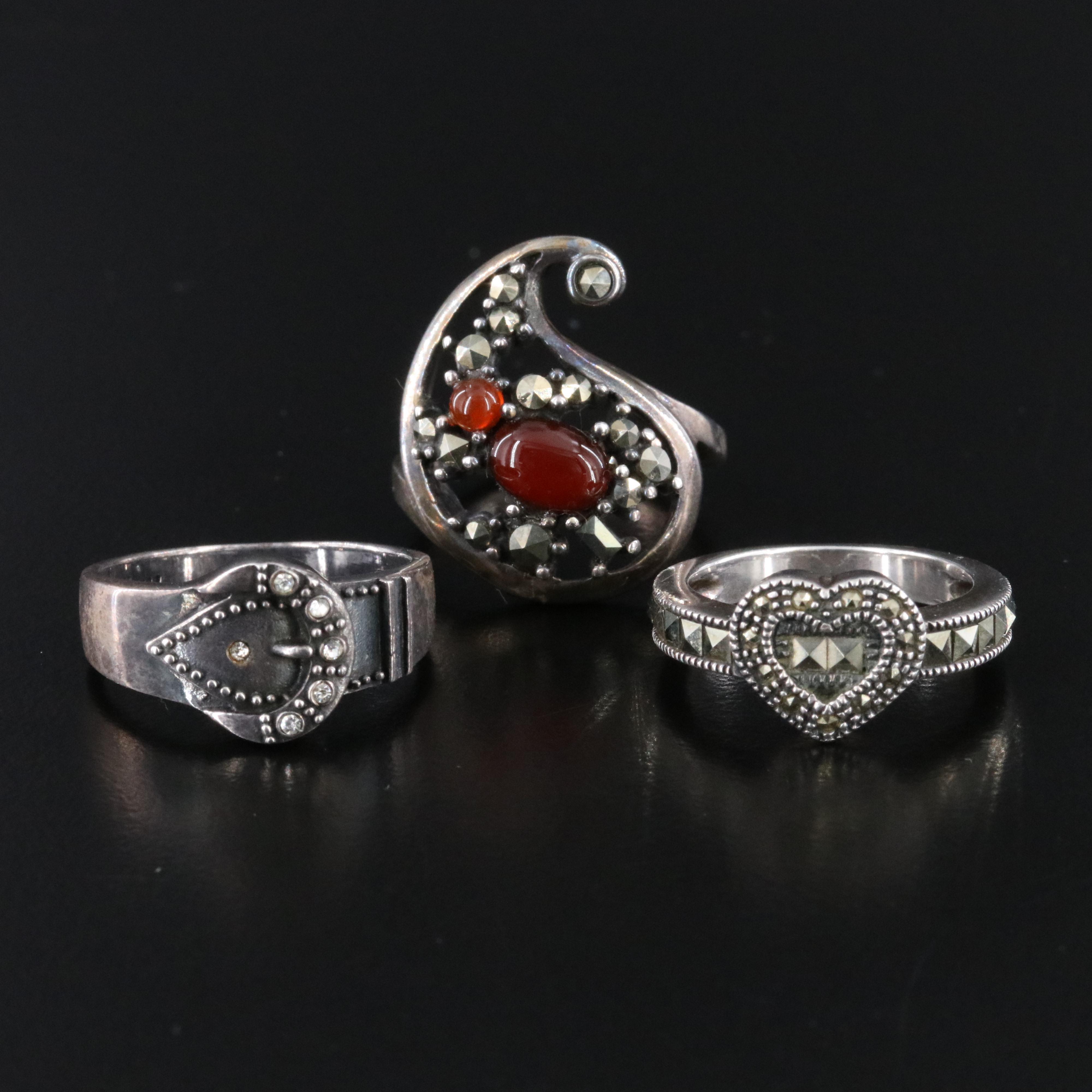 Judith Jack, Carnelian and Marcasite Featured in Sterling Jewelry Collection