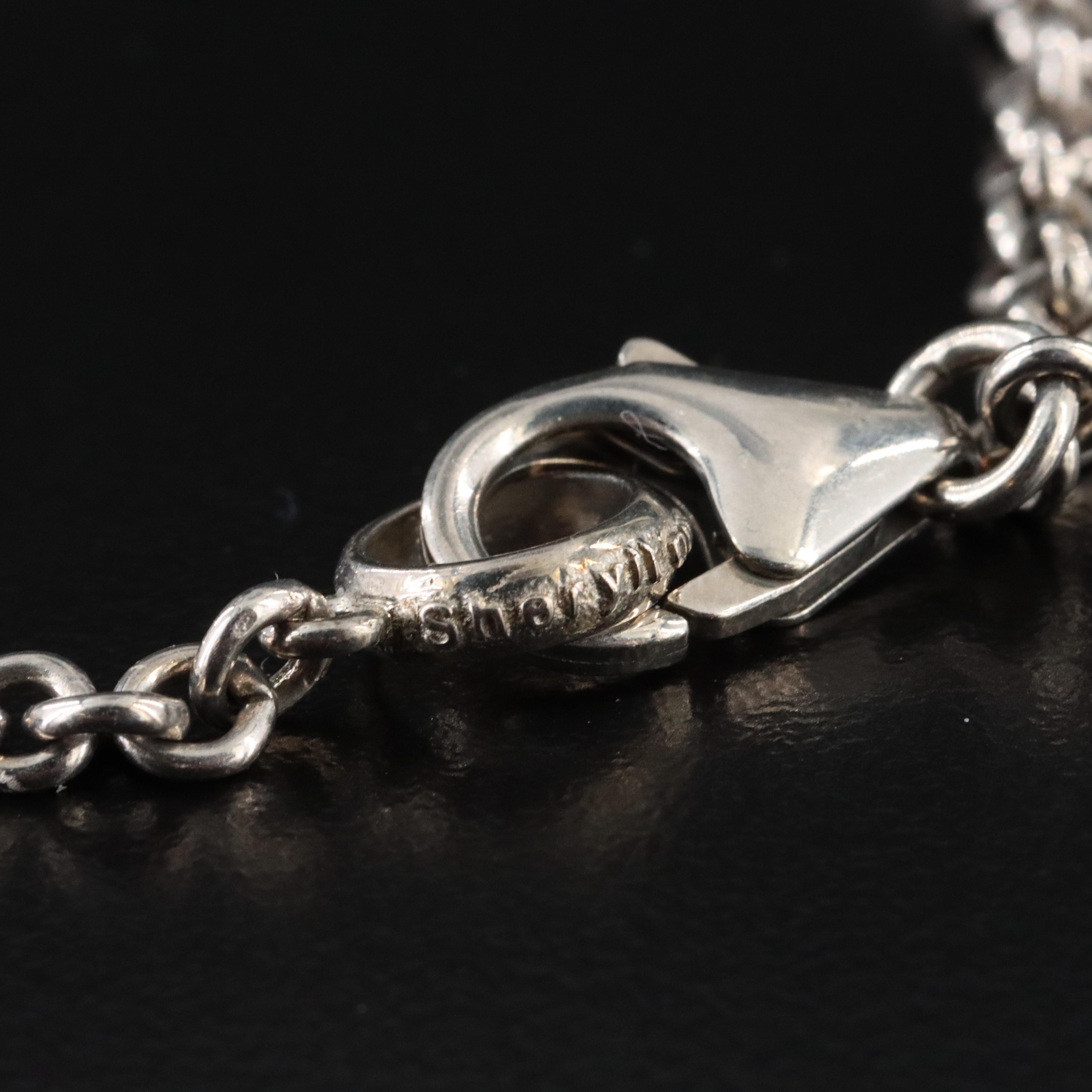 Sheryl Lowe Sterling and Diamond Hamsa Necklace