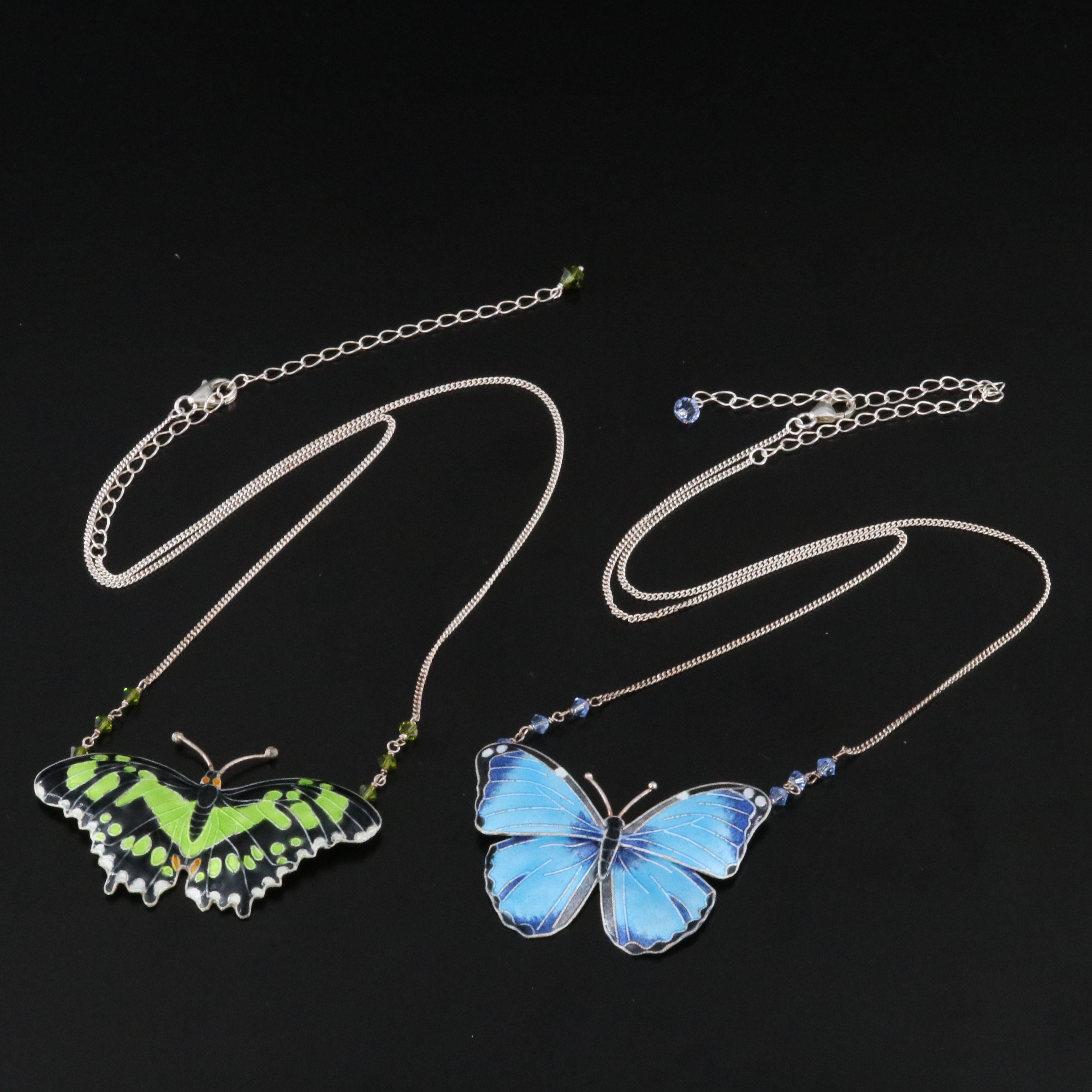 Butterfly Necklace with Sterling Chain