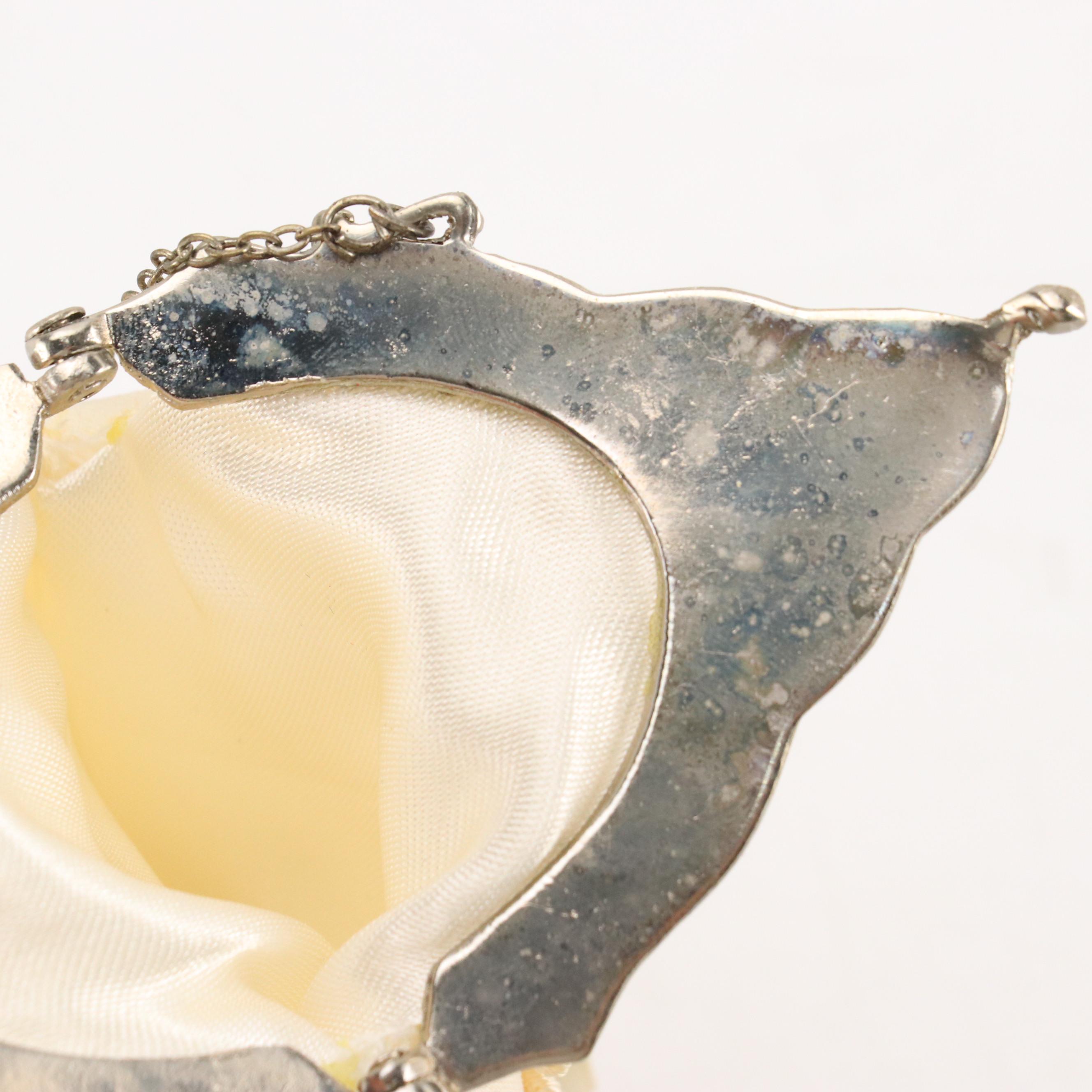 Mandalian & Co. Multicolored Printed Metal Mesh, Other Evening Bags and More