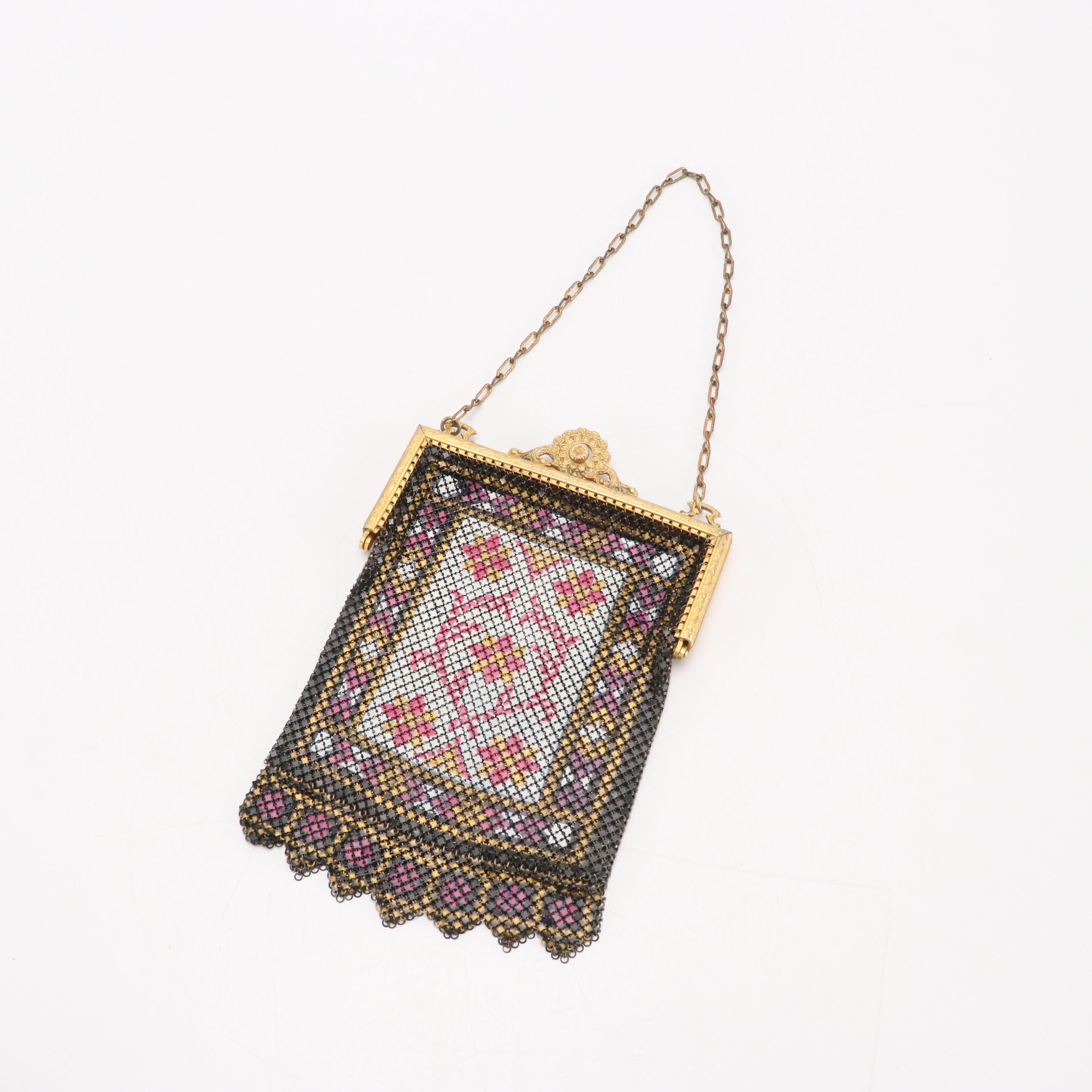 Mandalian & Co. Multicolored Printed Metal Mesh, Other Evening Bags and More