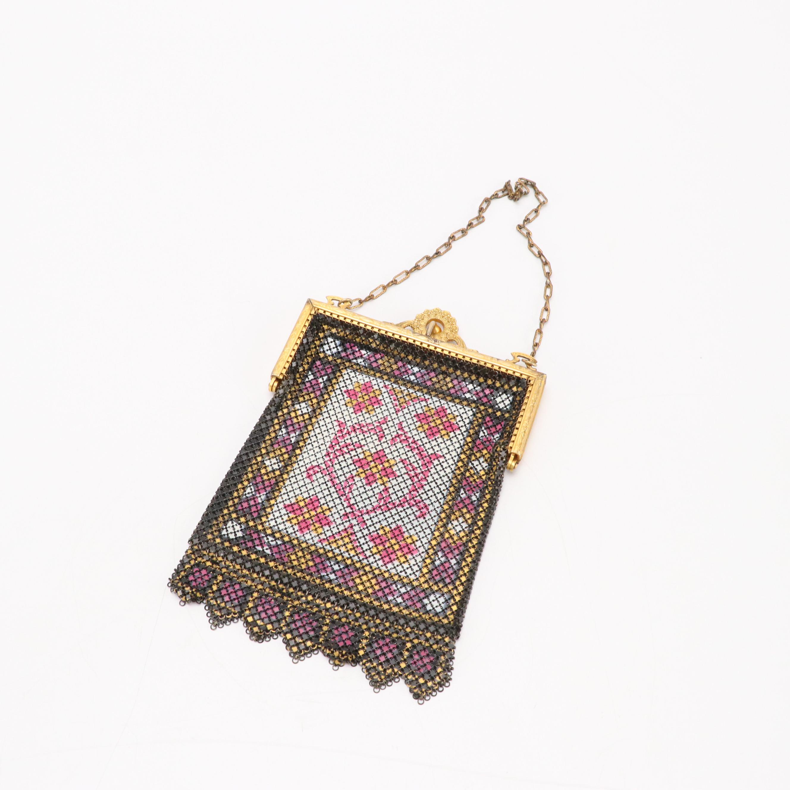 Mandalian & Co. Multicolored Printed Metal Mesh, Other Evening Bags and More