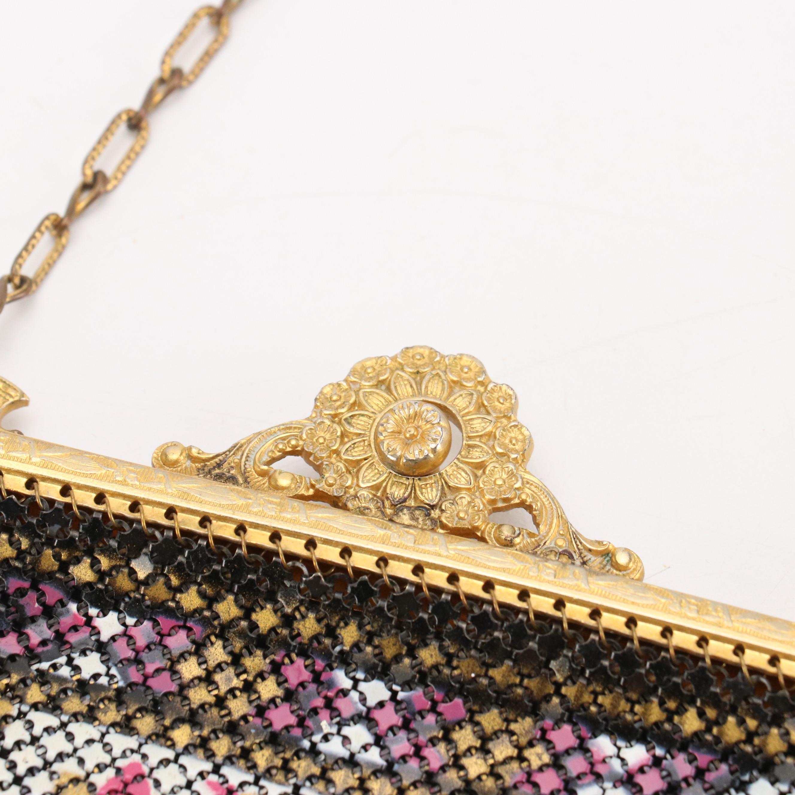 Mandalian & Co. Multicolored Printed Metal Mesh, Other Evening Bags and More