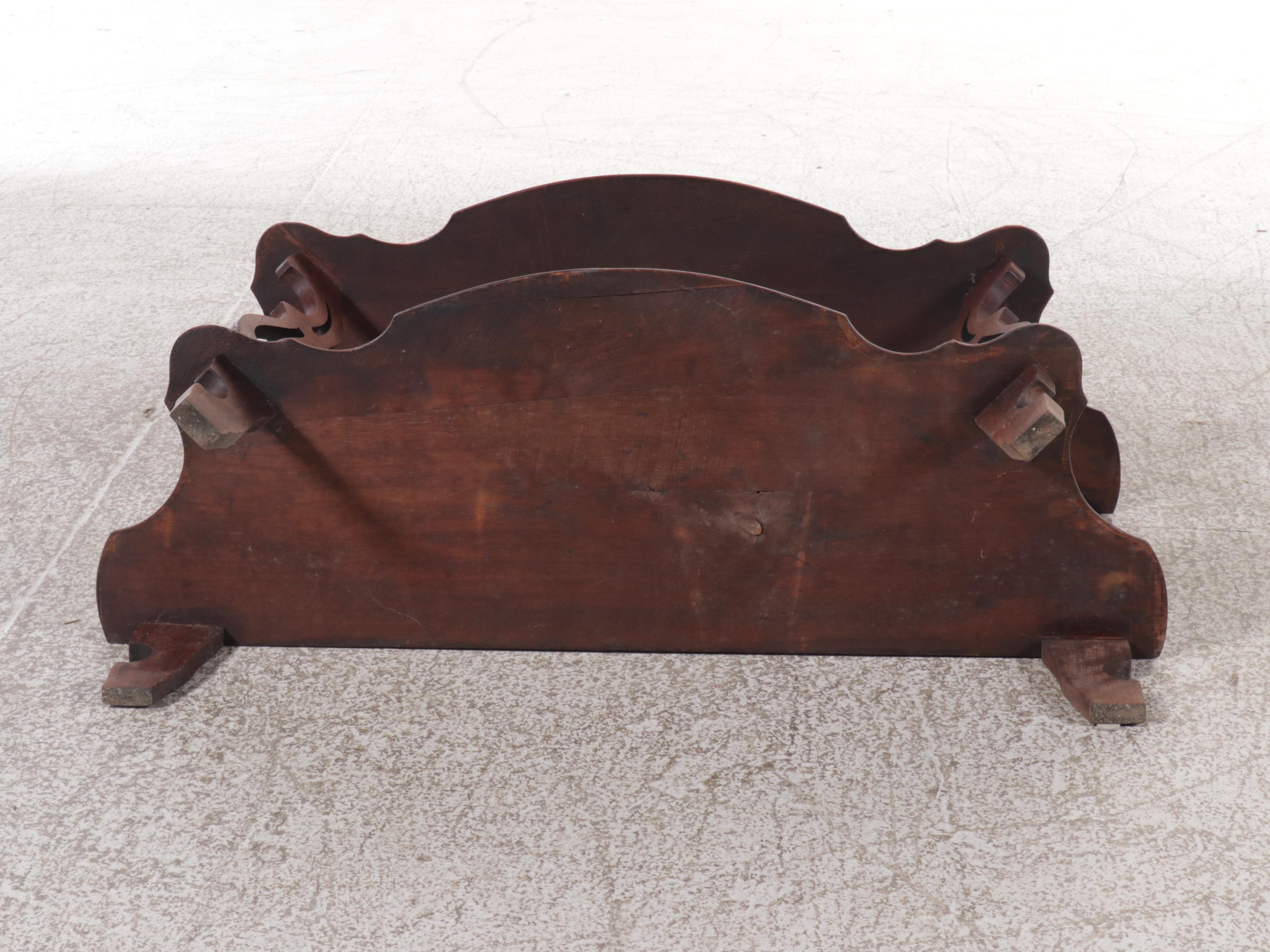 Victorian Mahogany Two-Tiered Console Table, Early to Mid-20th Century