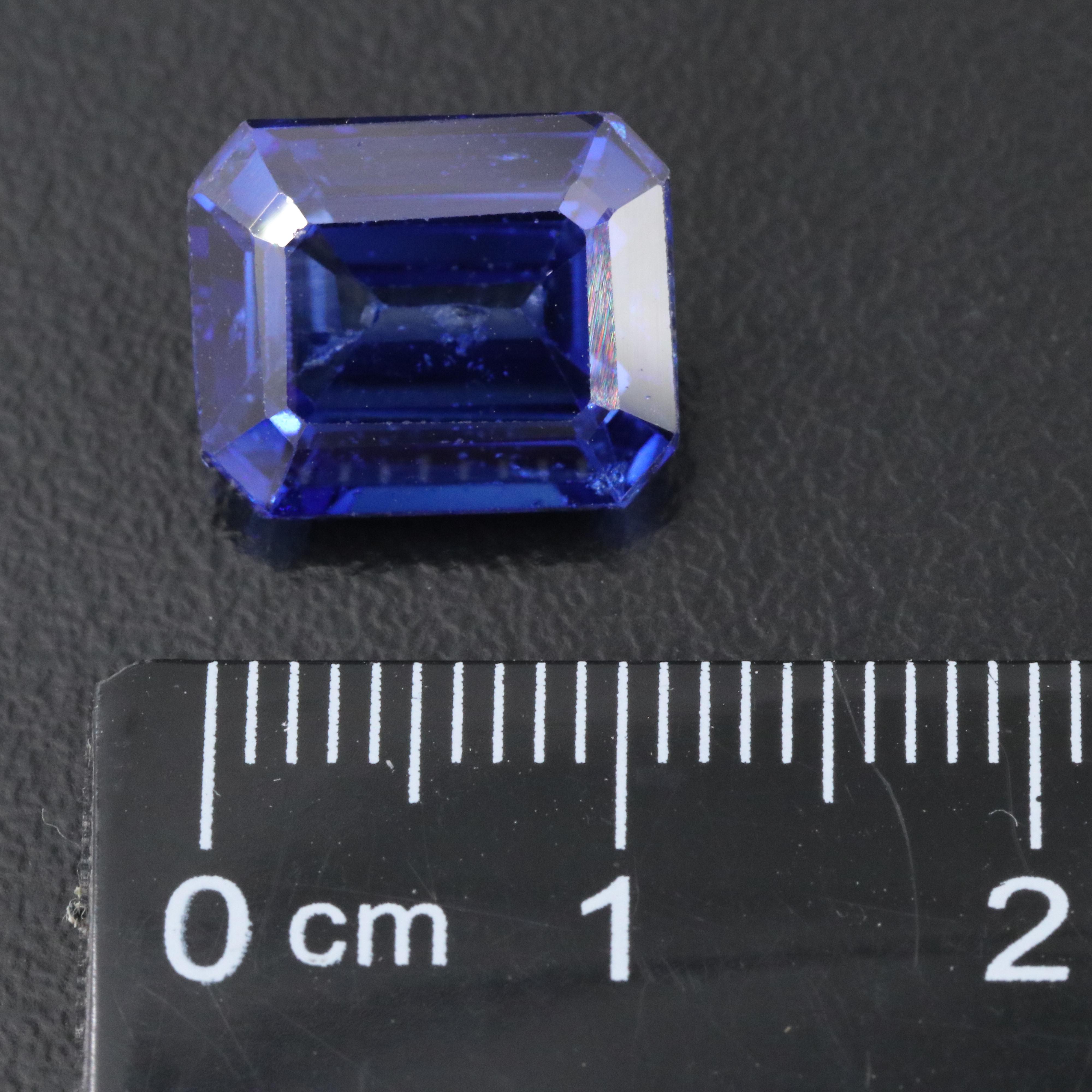 Loose 7.69 CT Lab Grown Sapphire