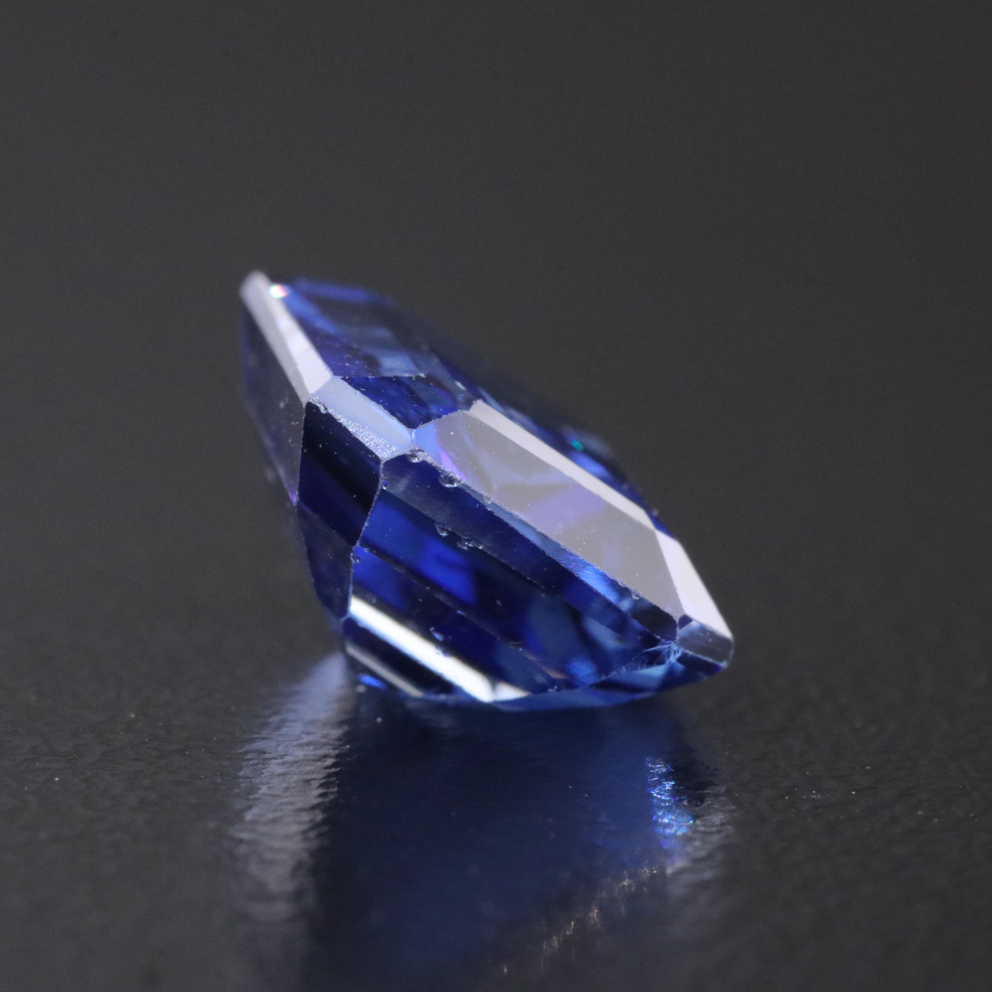 Loose 7.69 CT Lab Grown Sapphire