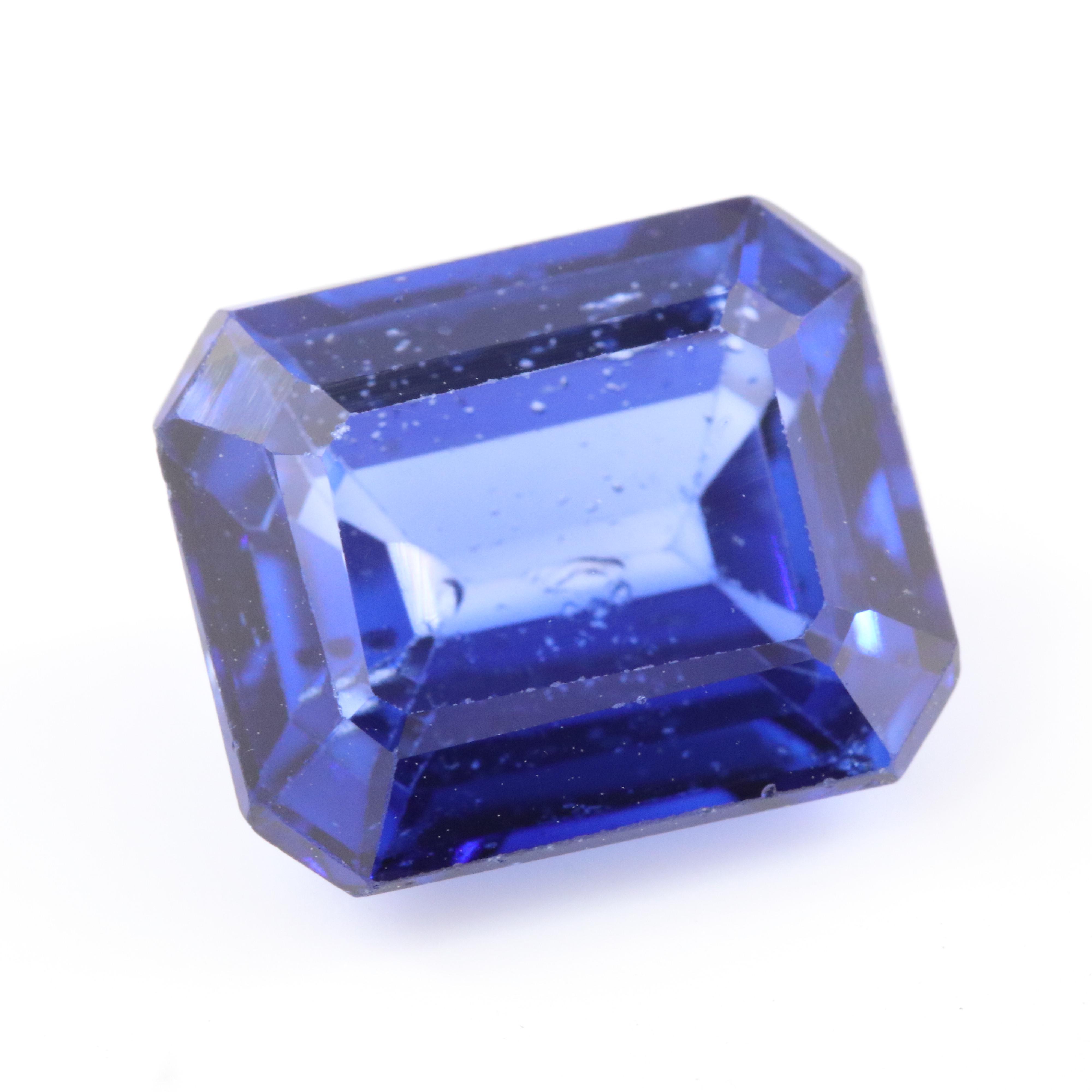 Loose 7.69 CT Lab Grown Sapphire