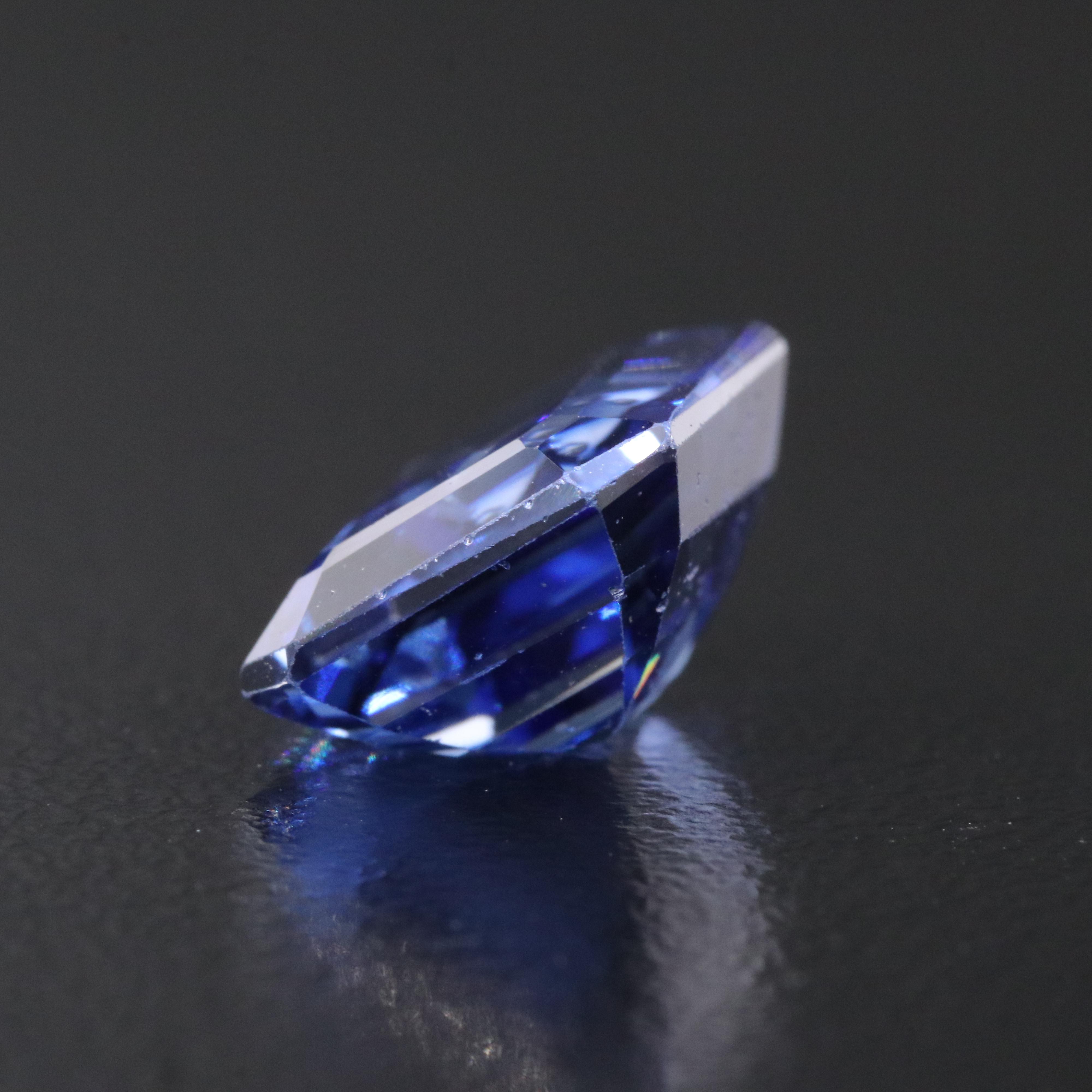 Loose 7.69 CT Lab Grown Sapphire