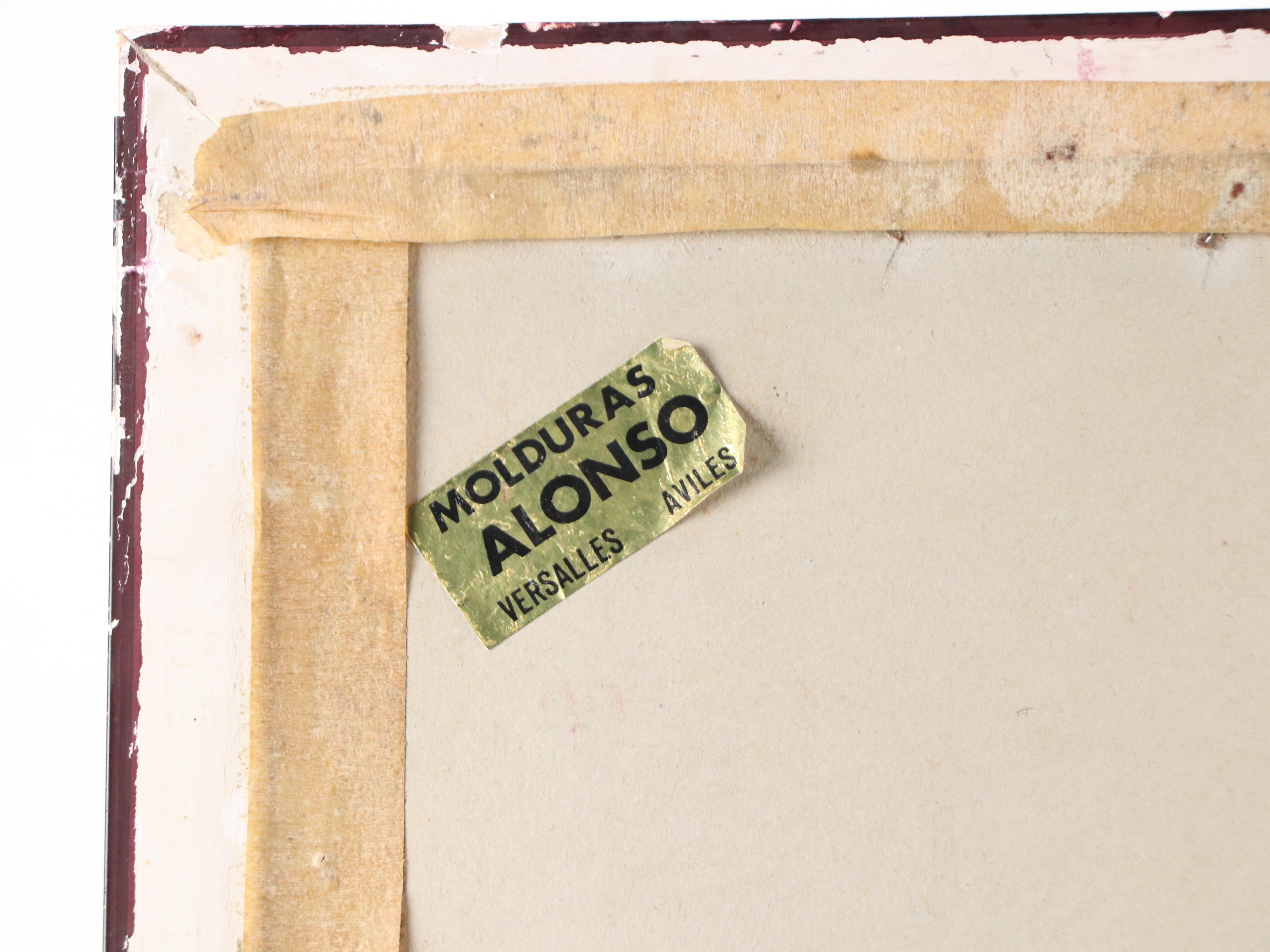 J. Babio Cityscape Plein Air Watercolor Painting of Mediterranean Homes, 1978