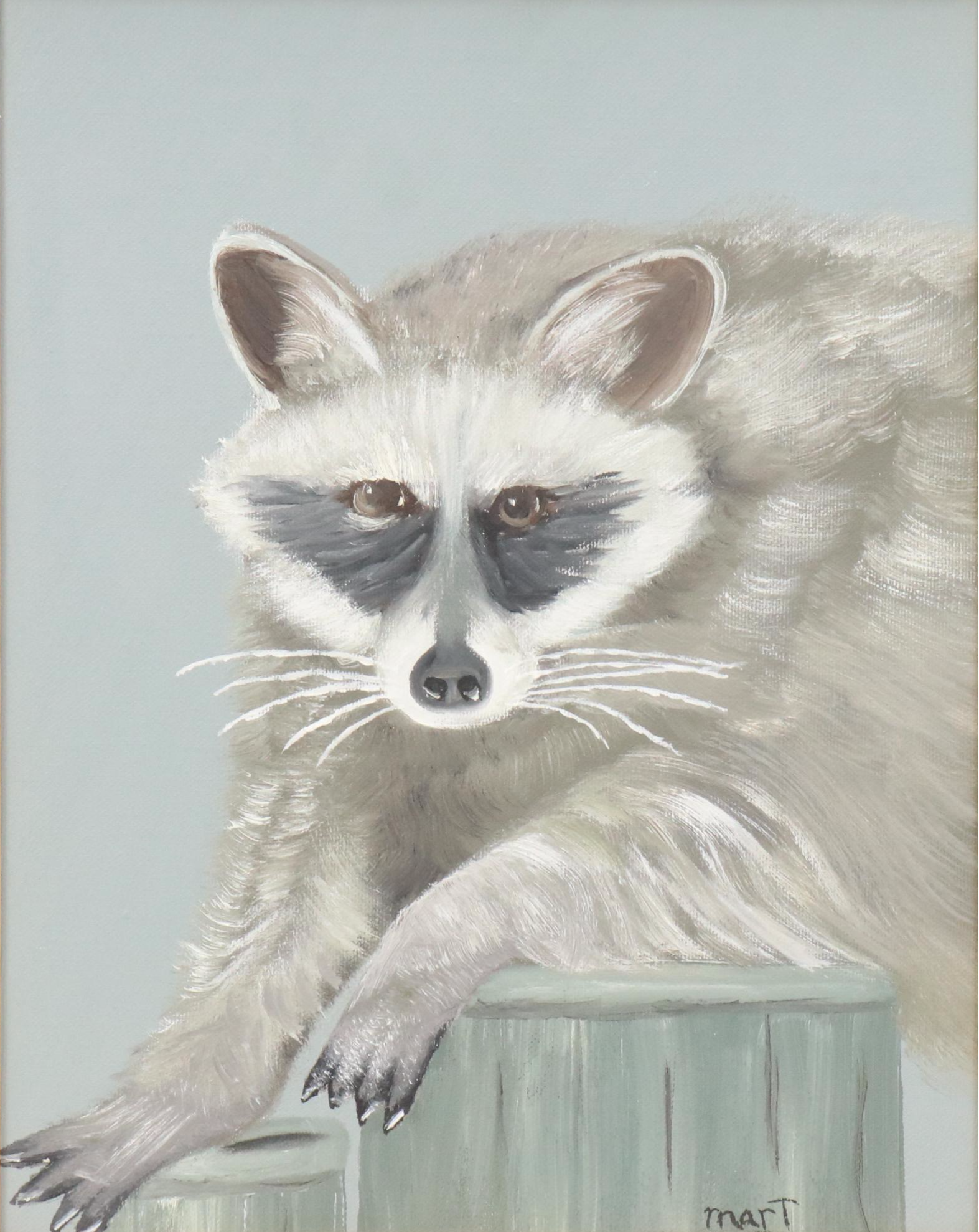 Acrylic Painting of Raccoon