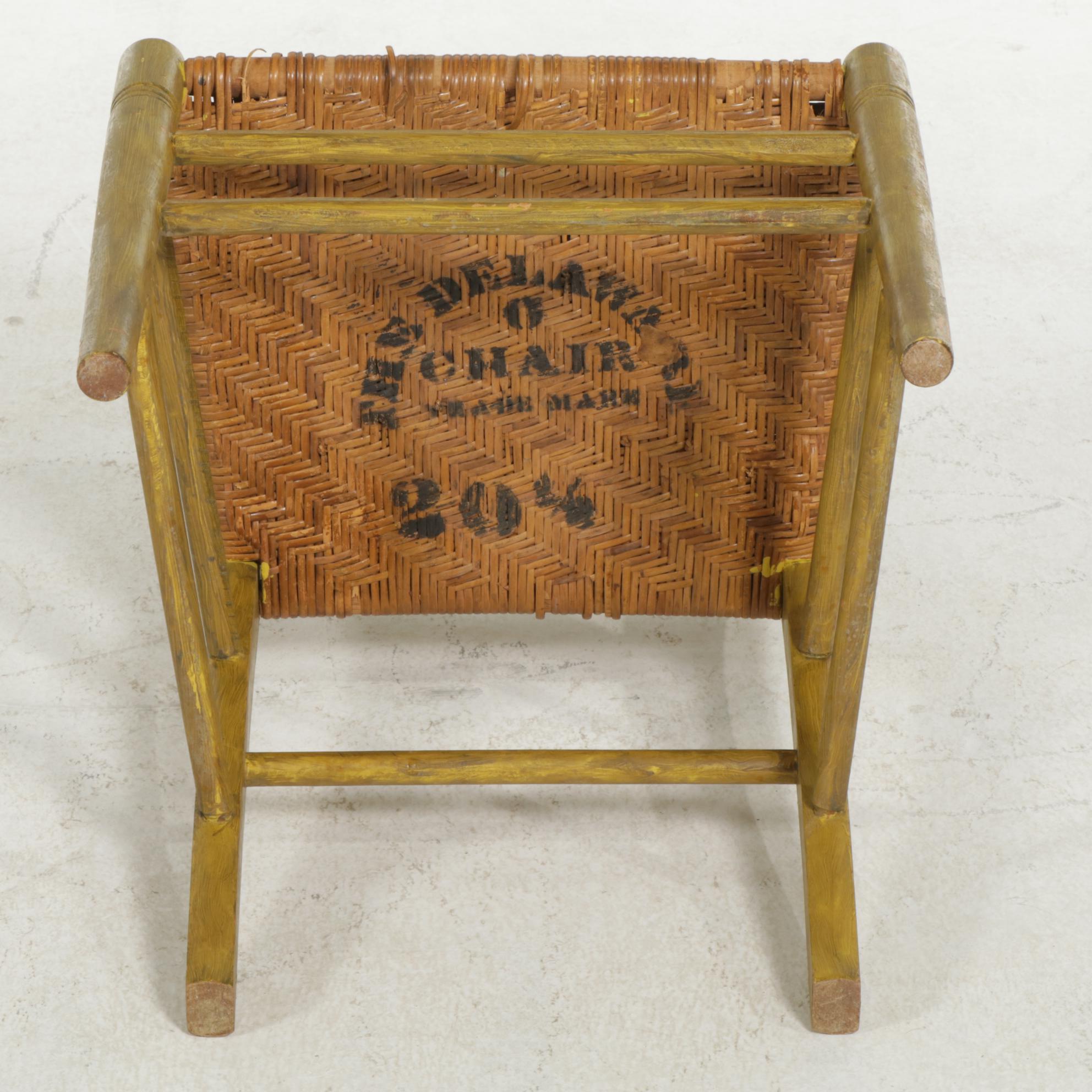 Delaware Chair Painted Ladder Back Side Chair with Woven Cane Seat