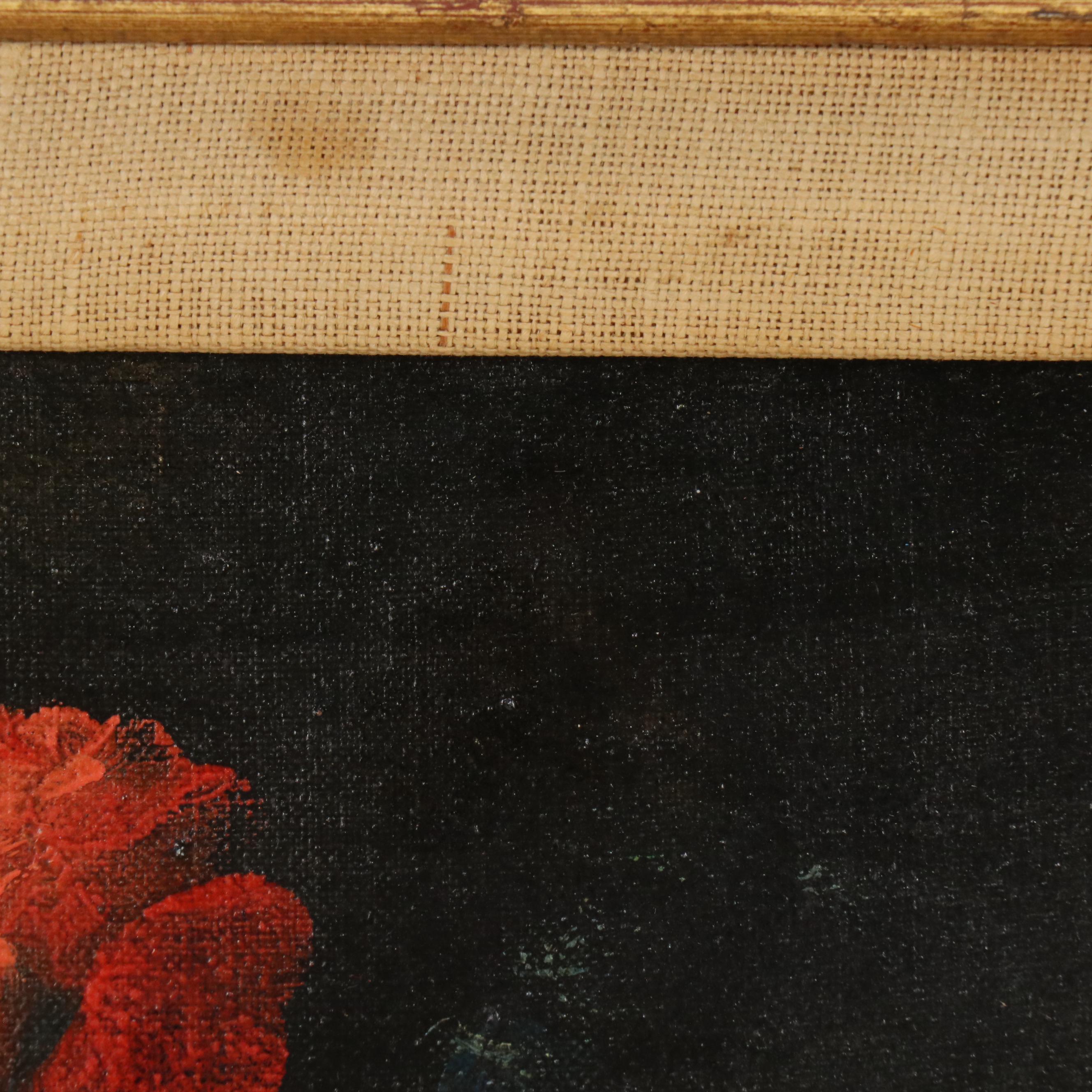 Italian School Floral Still Life Oil Painting, Mid-20th Century