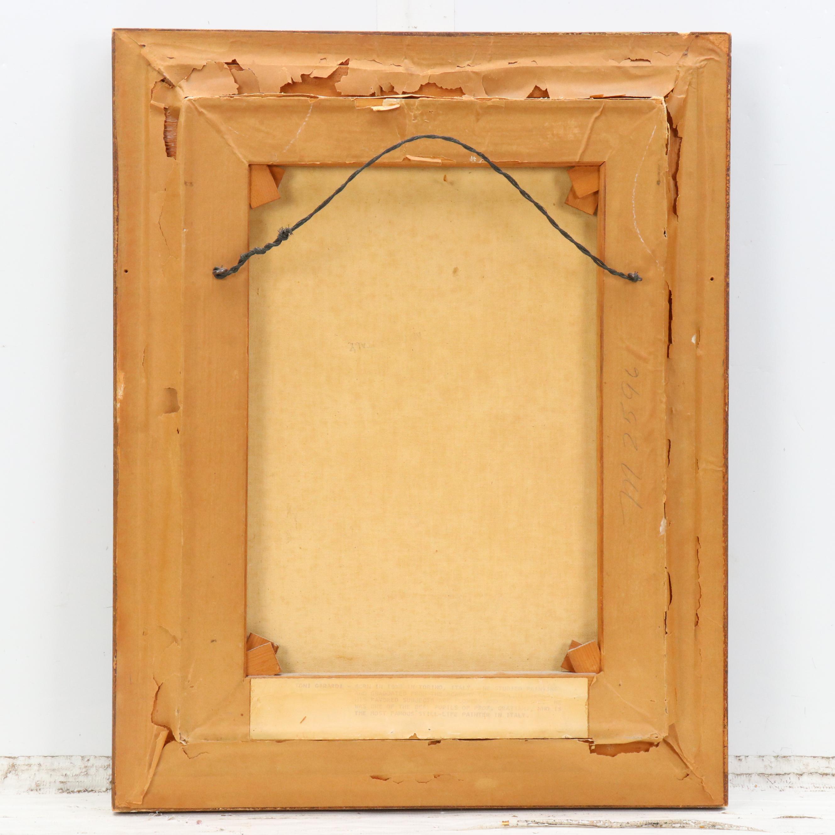 Italian School Floral Still Life Oil Painting, Mid-20th Century