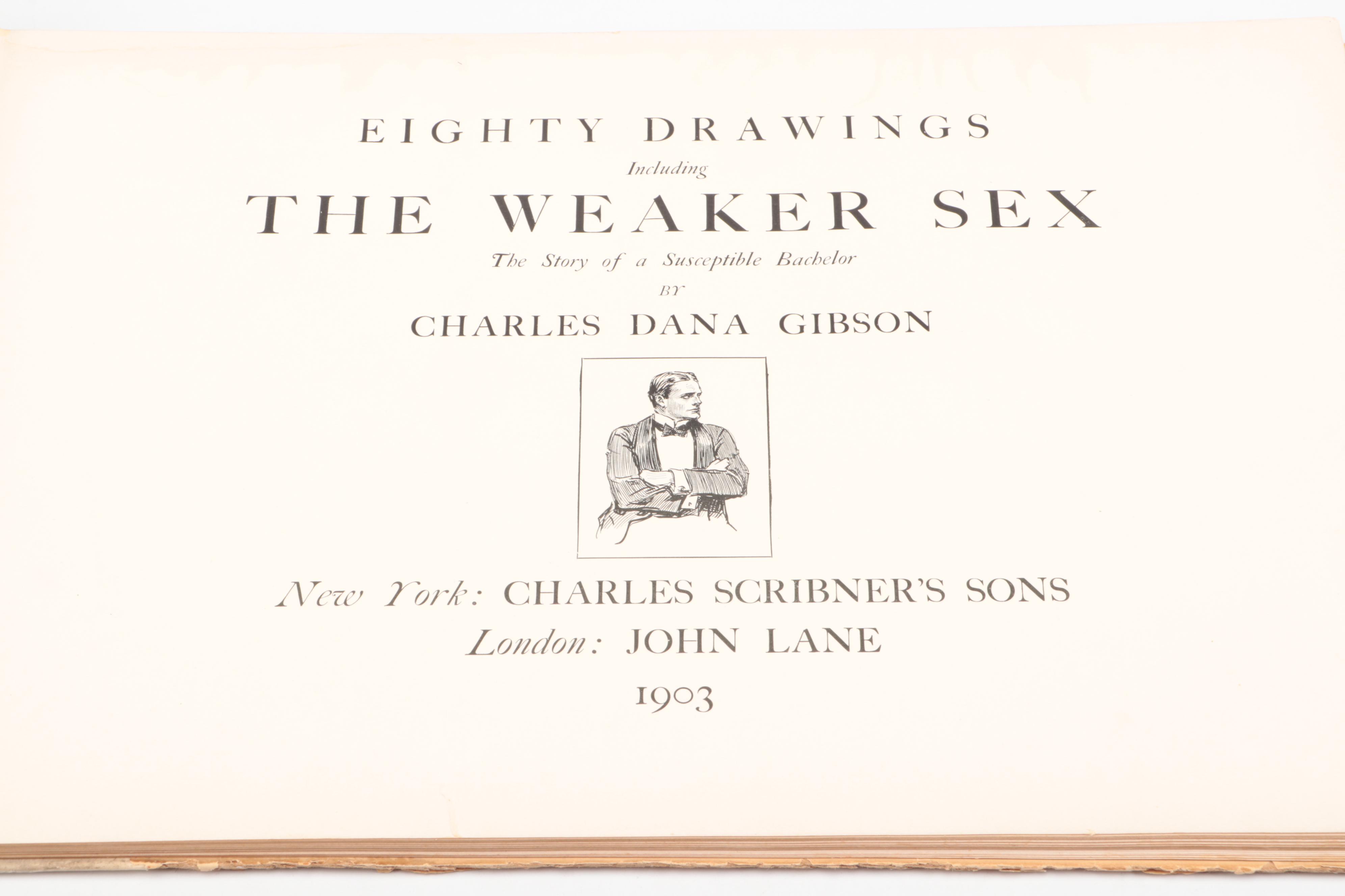 First Edition "Eighty Drawings Including the Weaker Sex" by Charles Dana Gibson