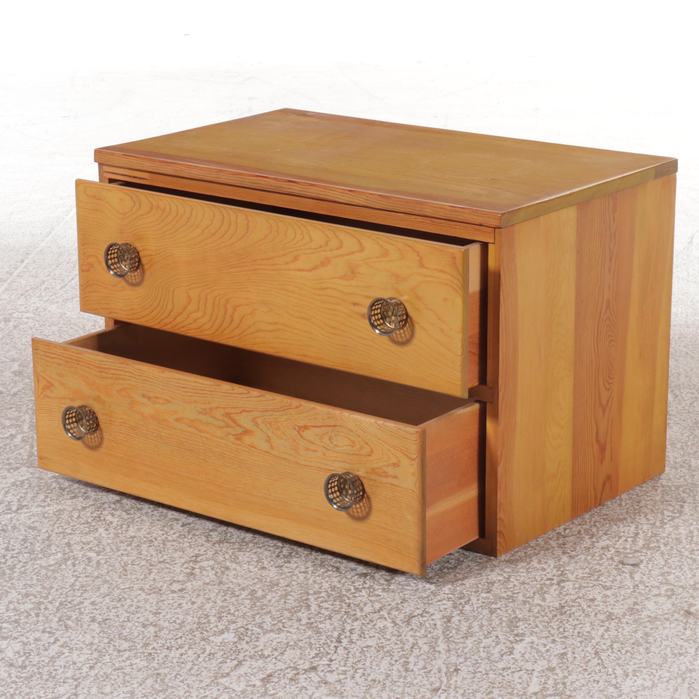 Pine Two-Drawer Chest, Late 20th Century