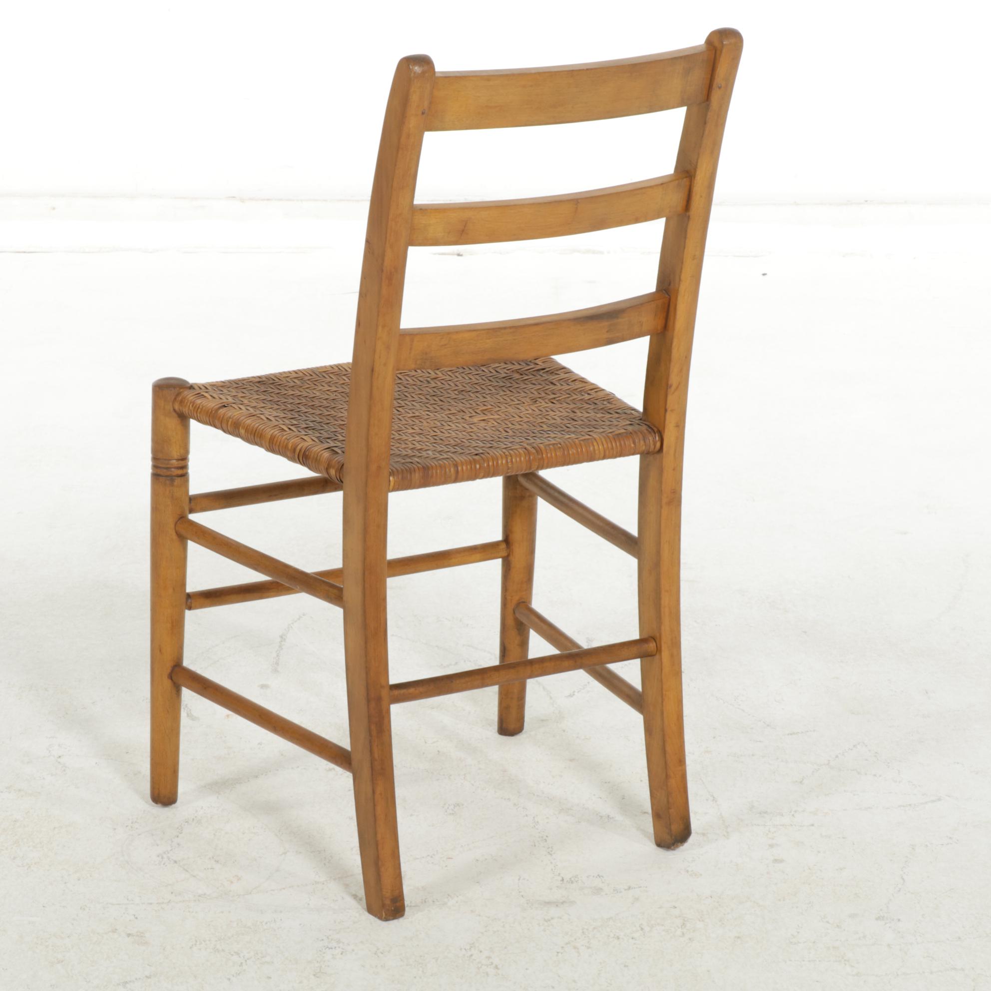 Delaware Chair Ladder Back Side Chair with Woven Cane Seat