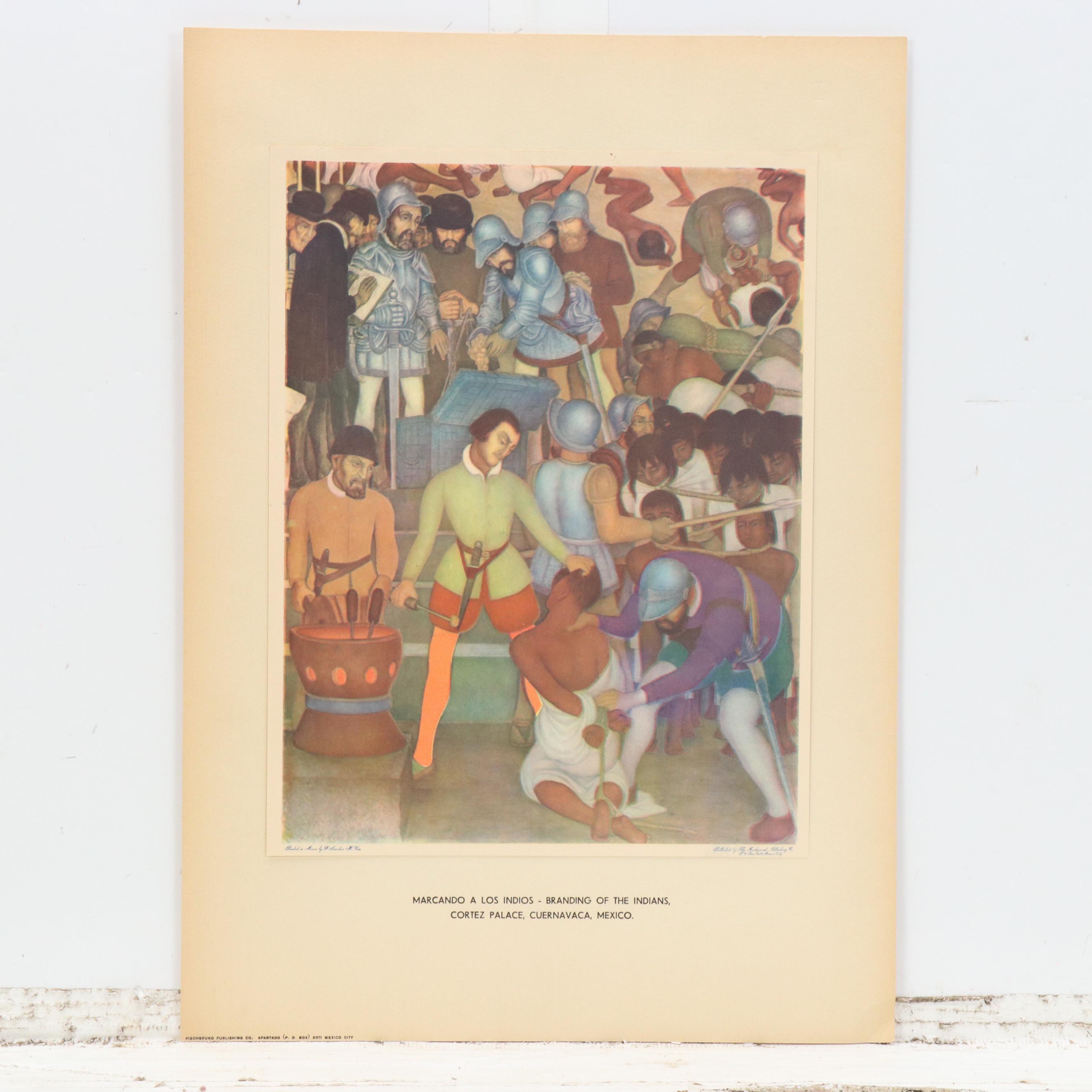 Portfolio of Diego Rivero Reproduction Prints, Mid-20th Century