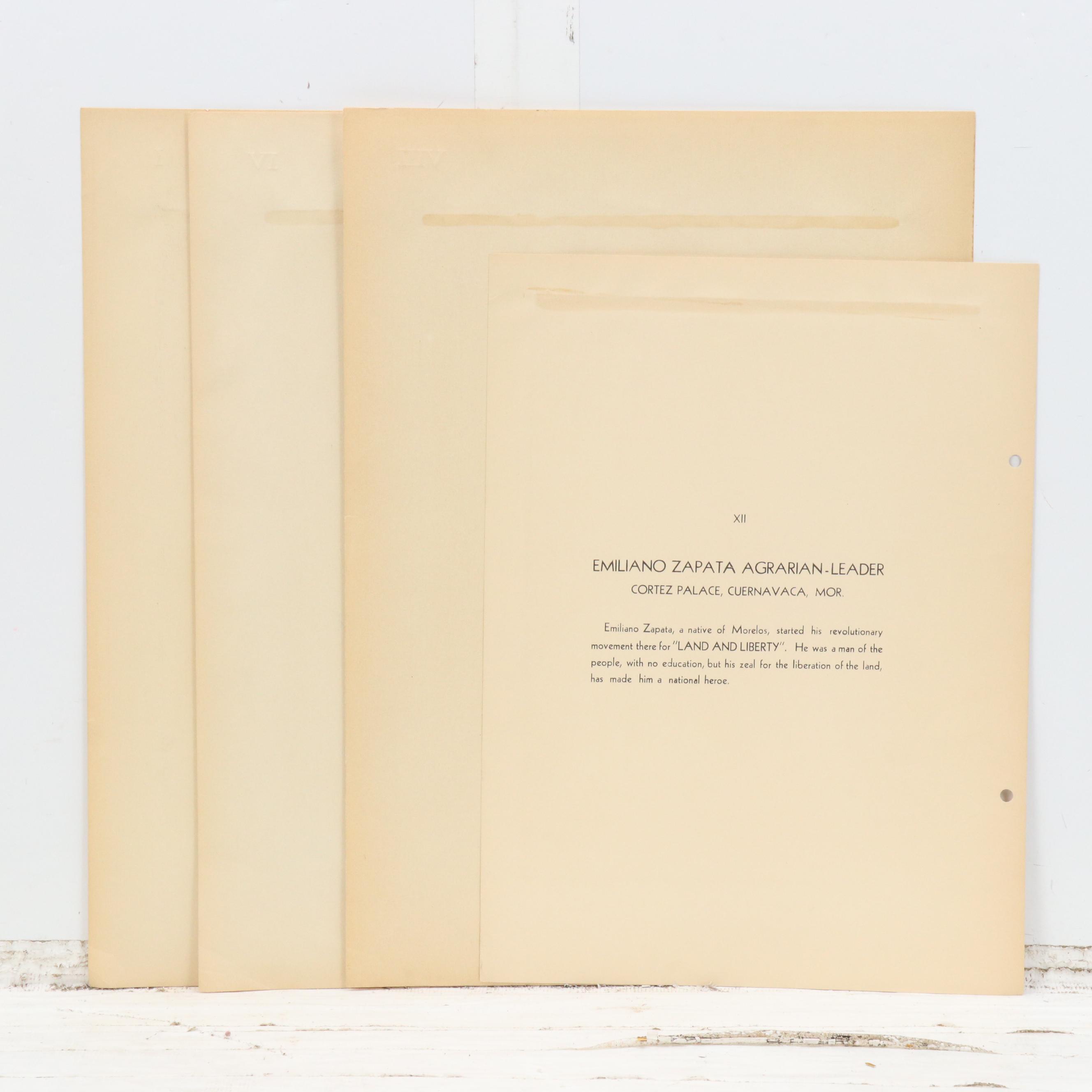 Portfolio of Diego Rivero Reproduction Prints, Mid-20th Century