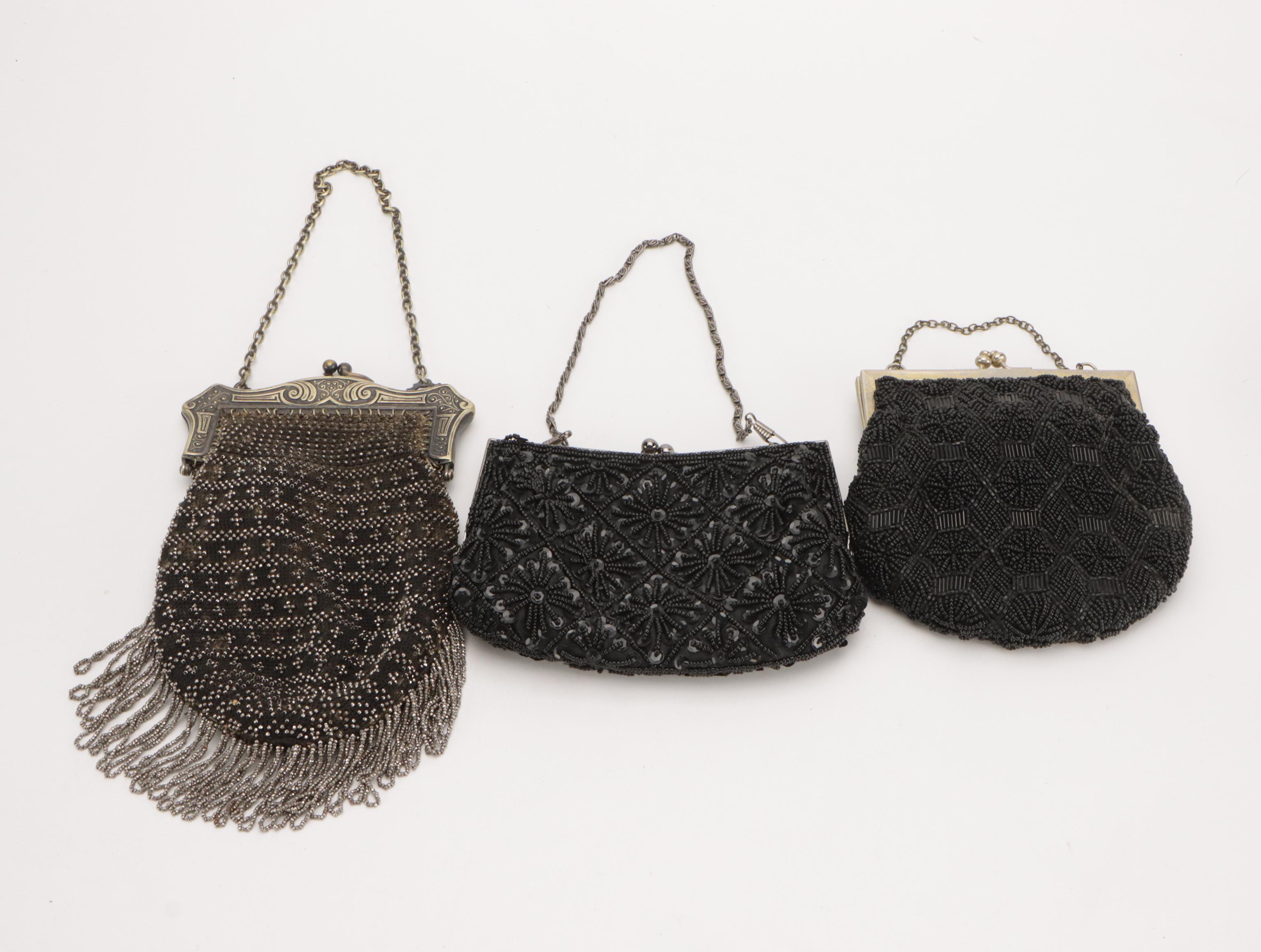 German Silver Framed, Walborg and Other Beaded Evening Bags