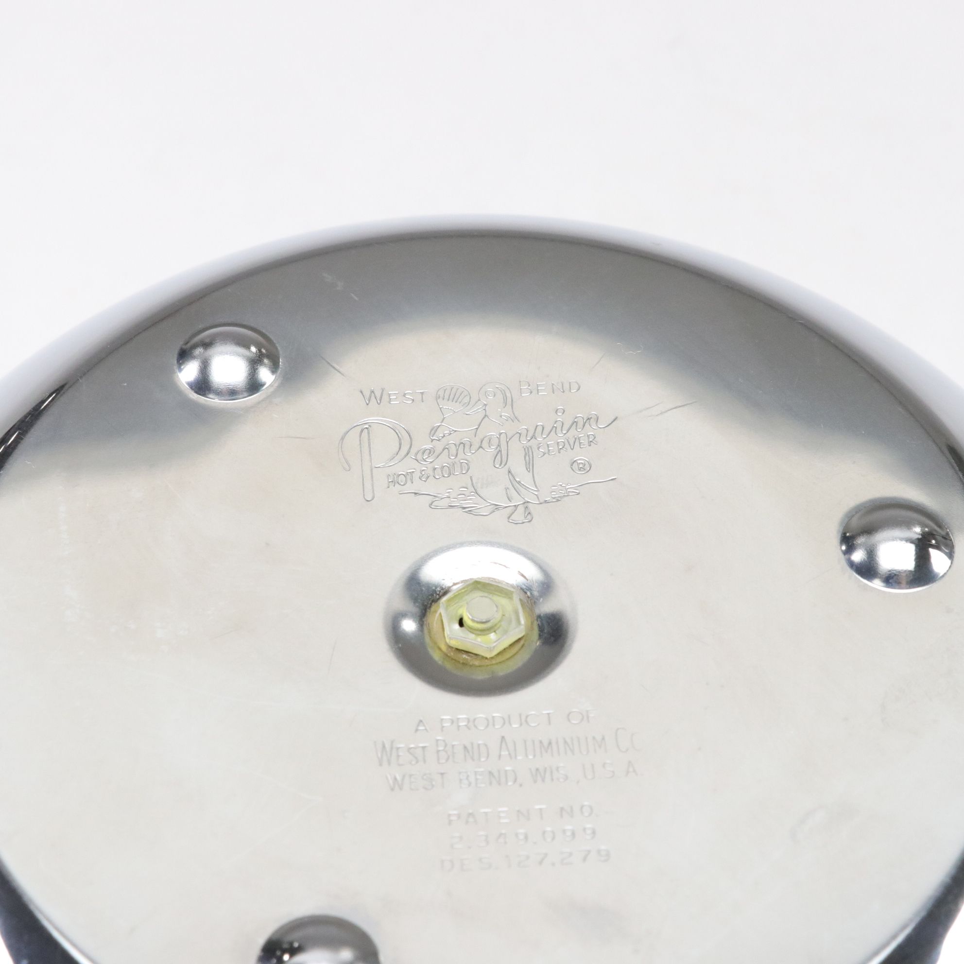 West Bend "Penguin" Hot & Cold Server with Other Chrome Appliances