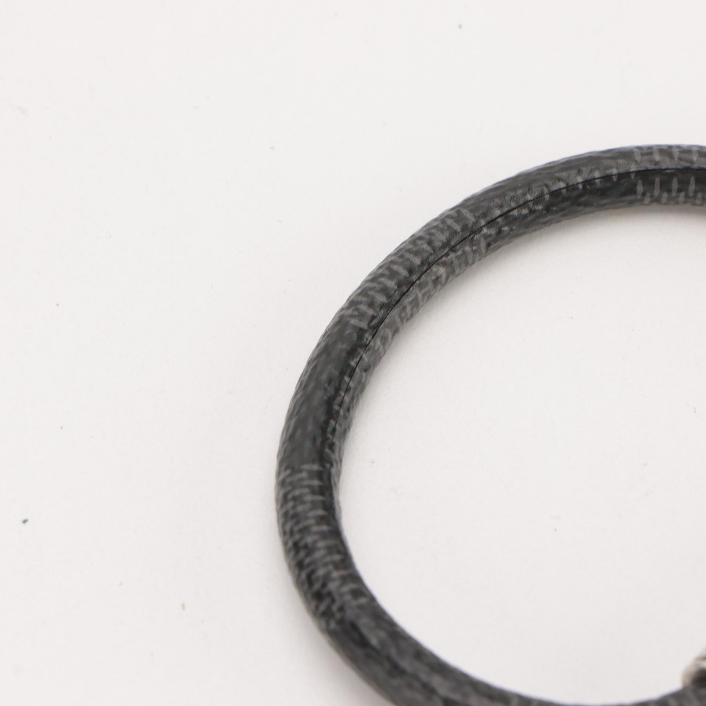 Louis Vuitton "Keep It" Bracelet in Damier Graphite Canvas, With Box