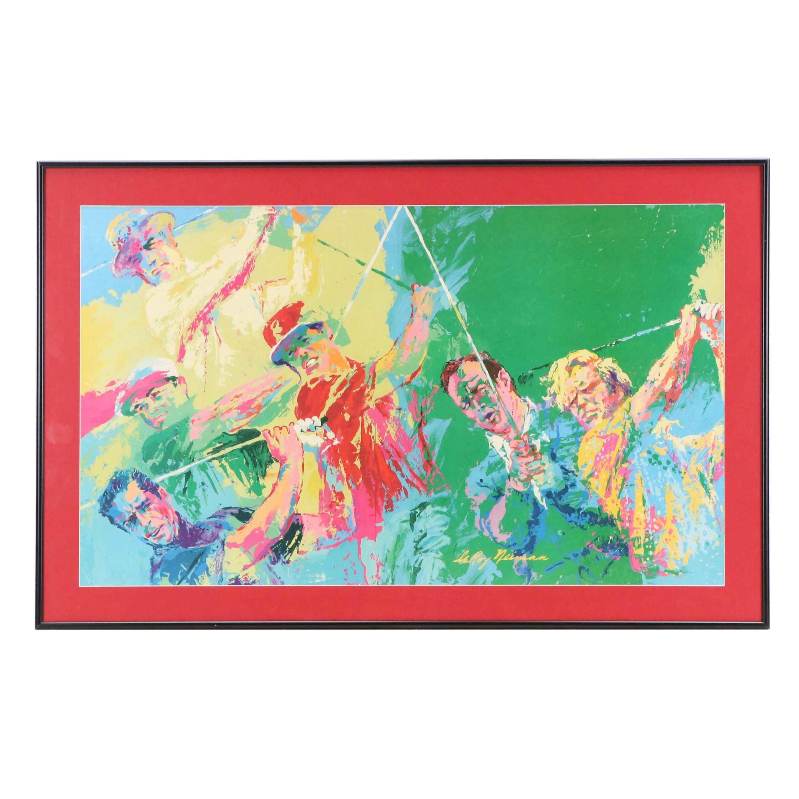 After Neiman Offset Lithograph "Legends of Golf"