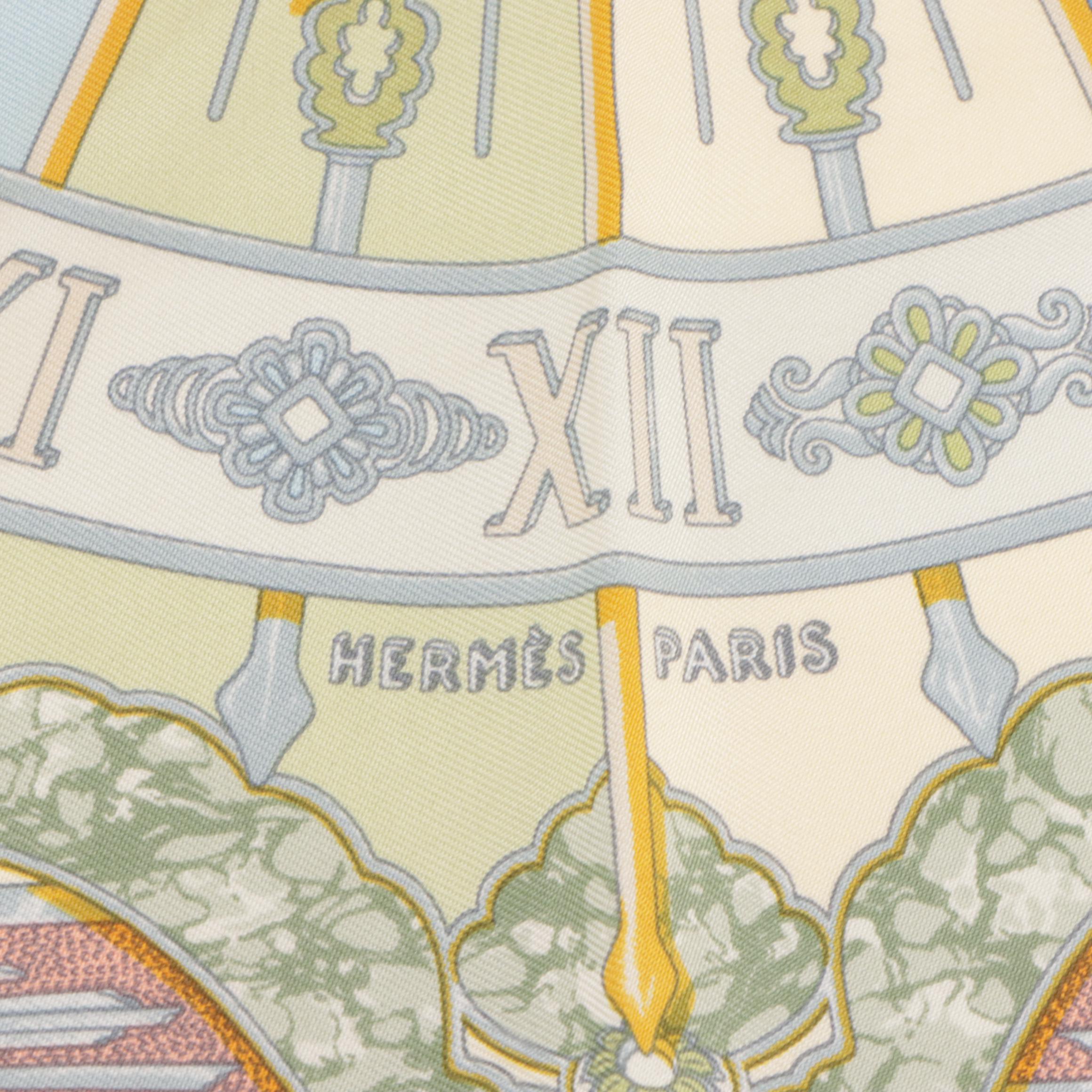 Hermès "Gloria Soli" Silk Twill Petit Carre Scarf 45