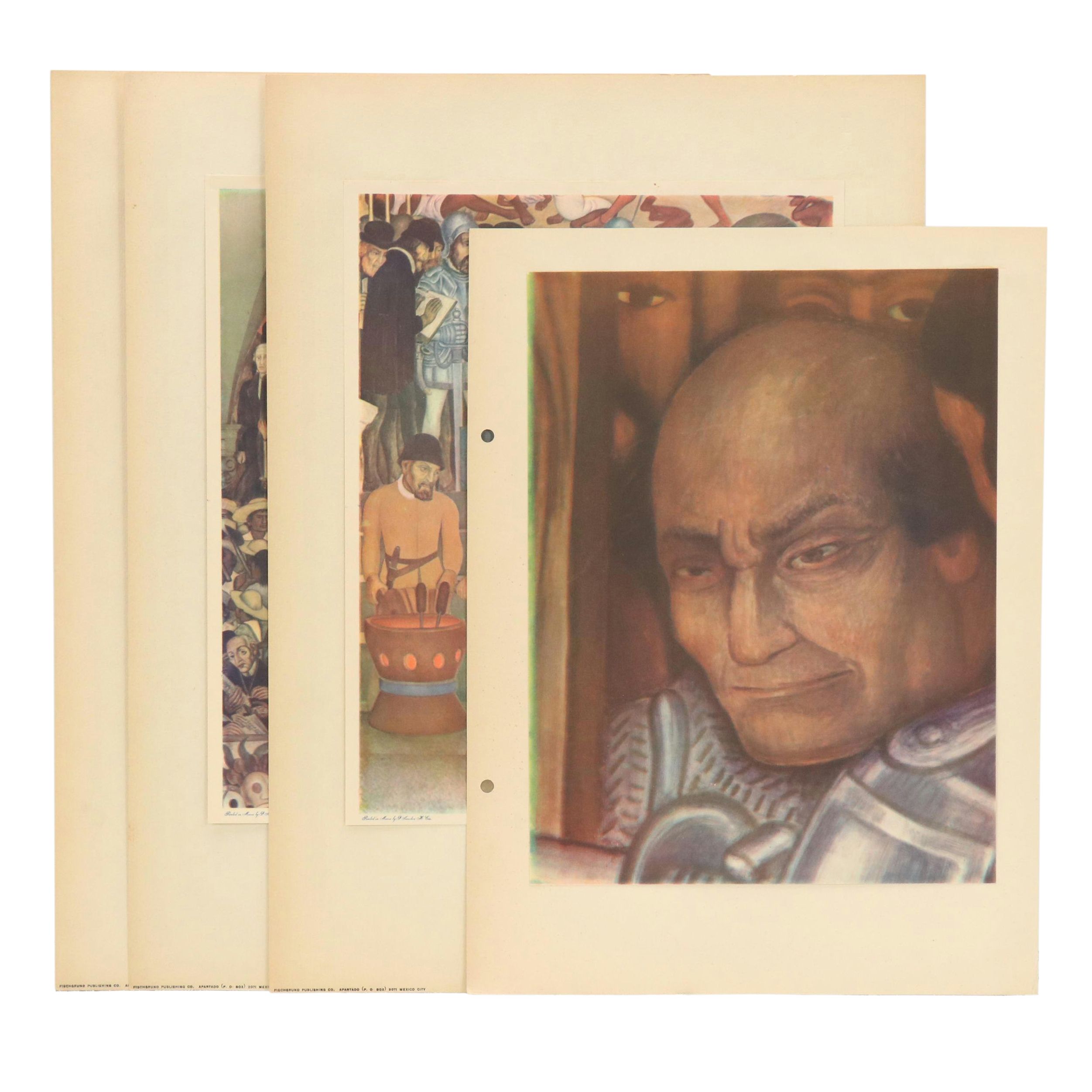 Portfolio of Diego Rivero Reproduction Prints, Mid-20th Century