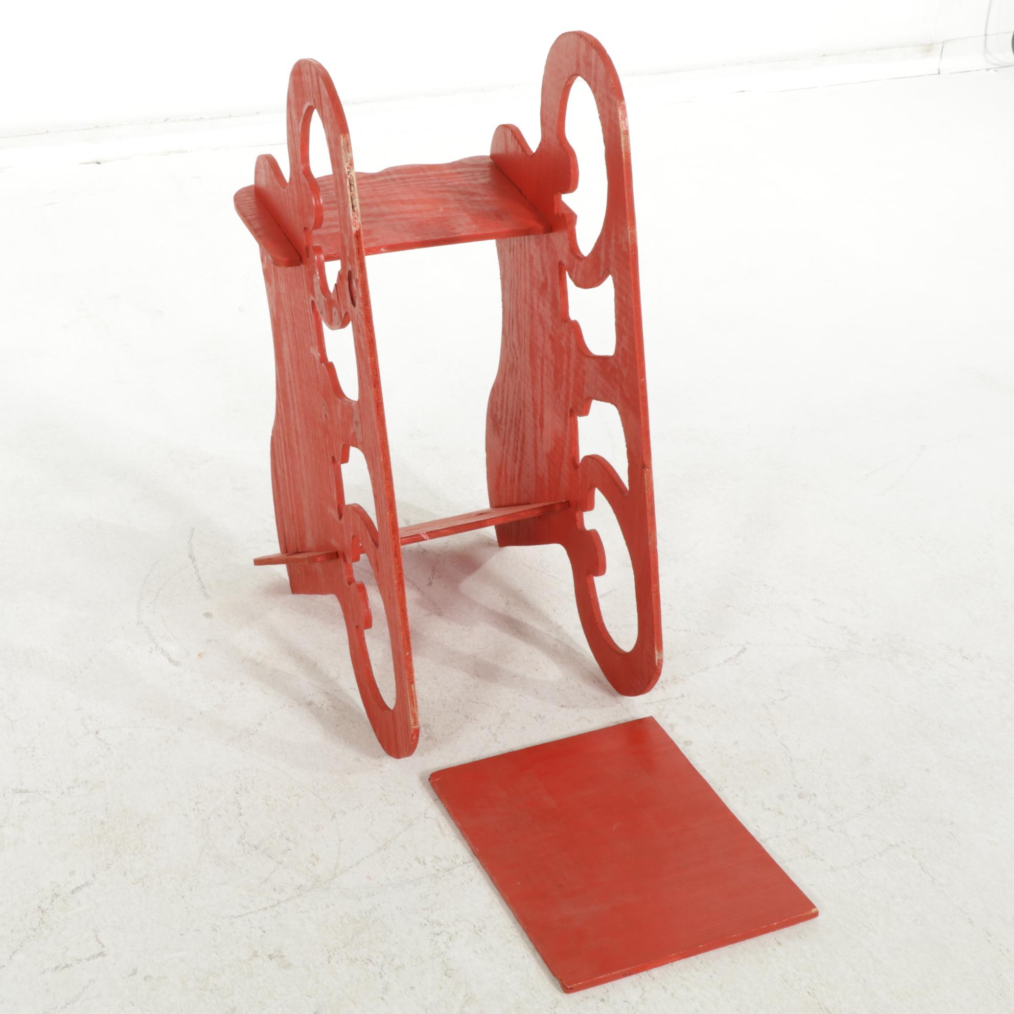 Painted Plywood Christmas Sleigh Decoration