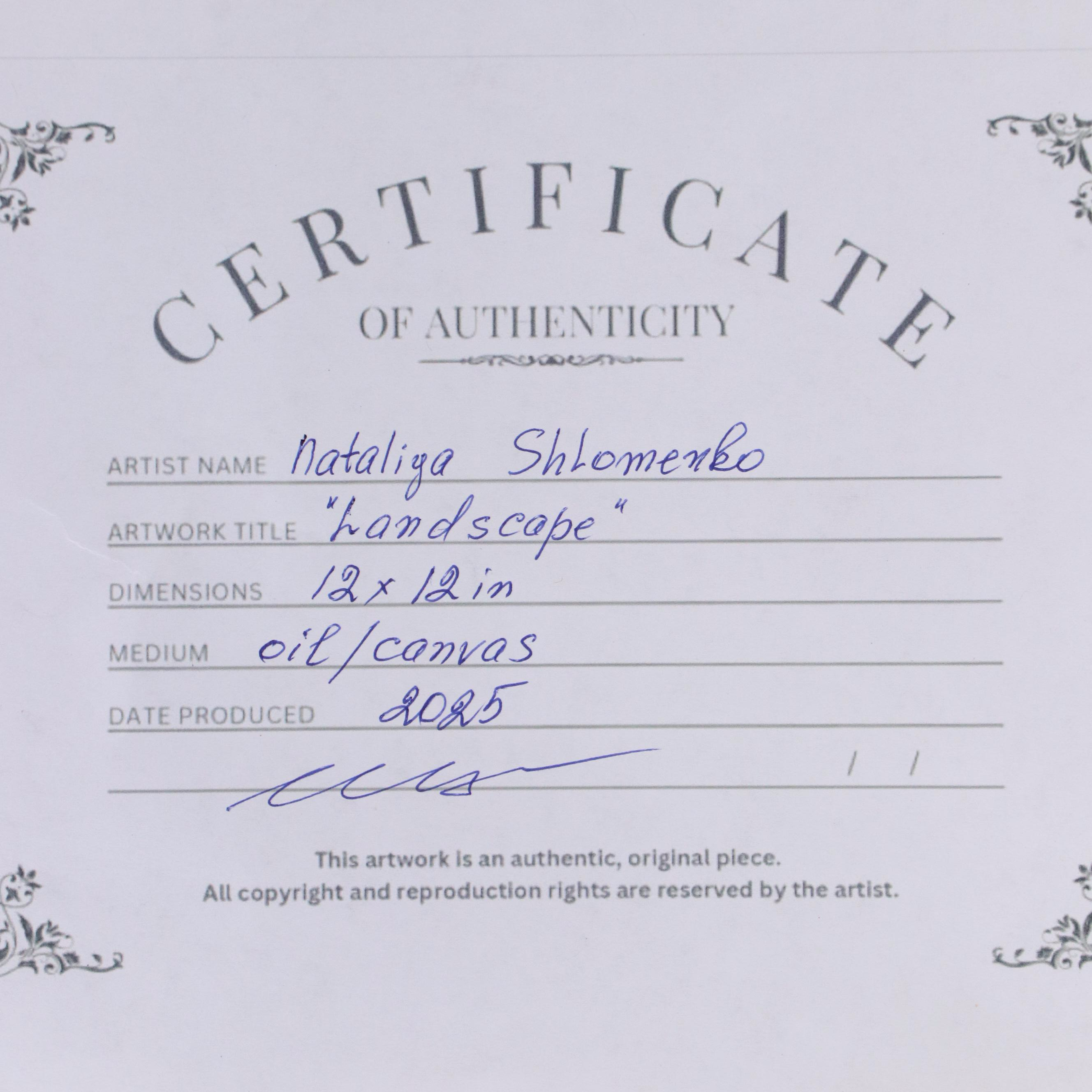 Nataliya Shlomenko Oil Painting "Landscape," 2025