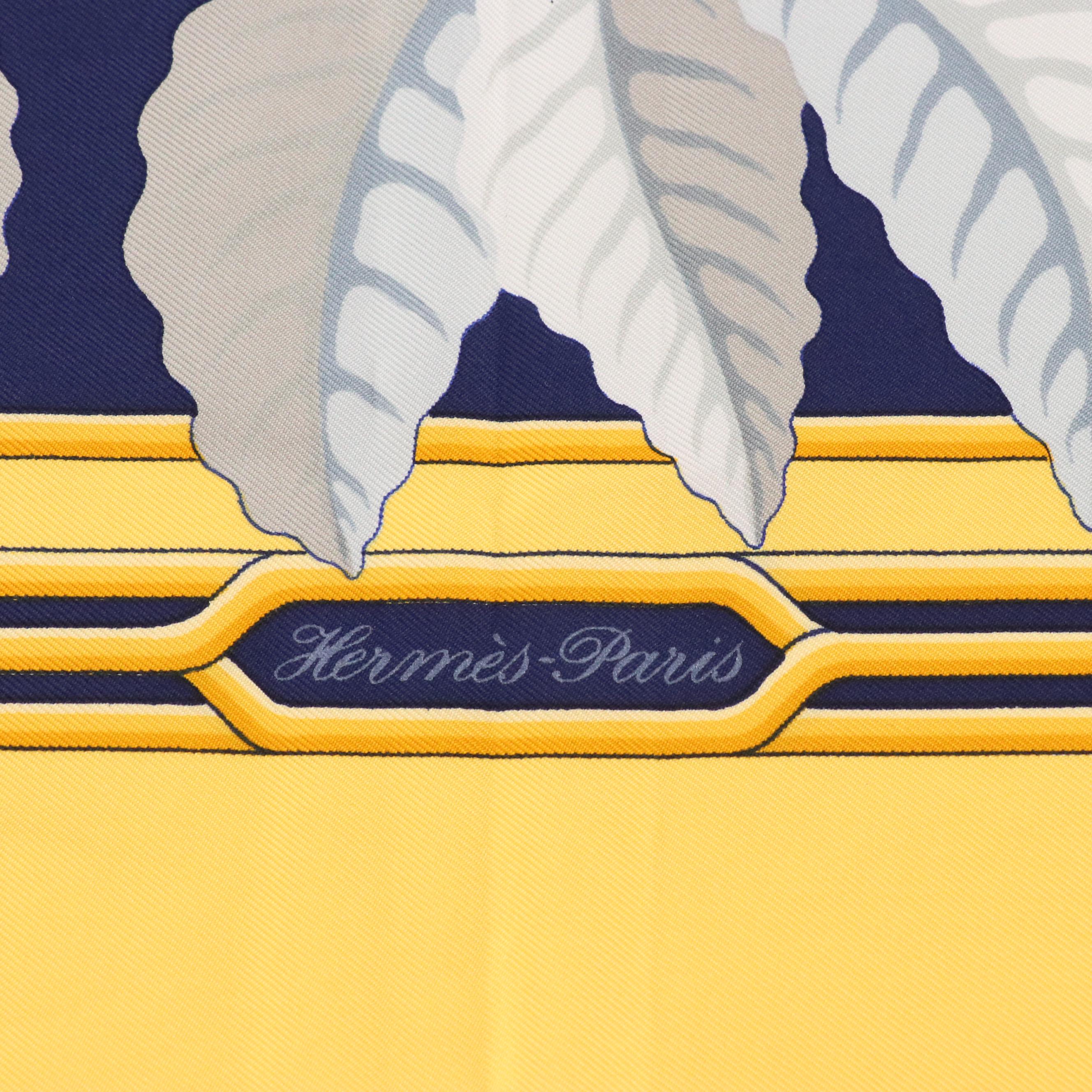 Hermès "Les Perroquets" Silk Twill Scarf 90