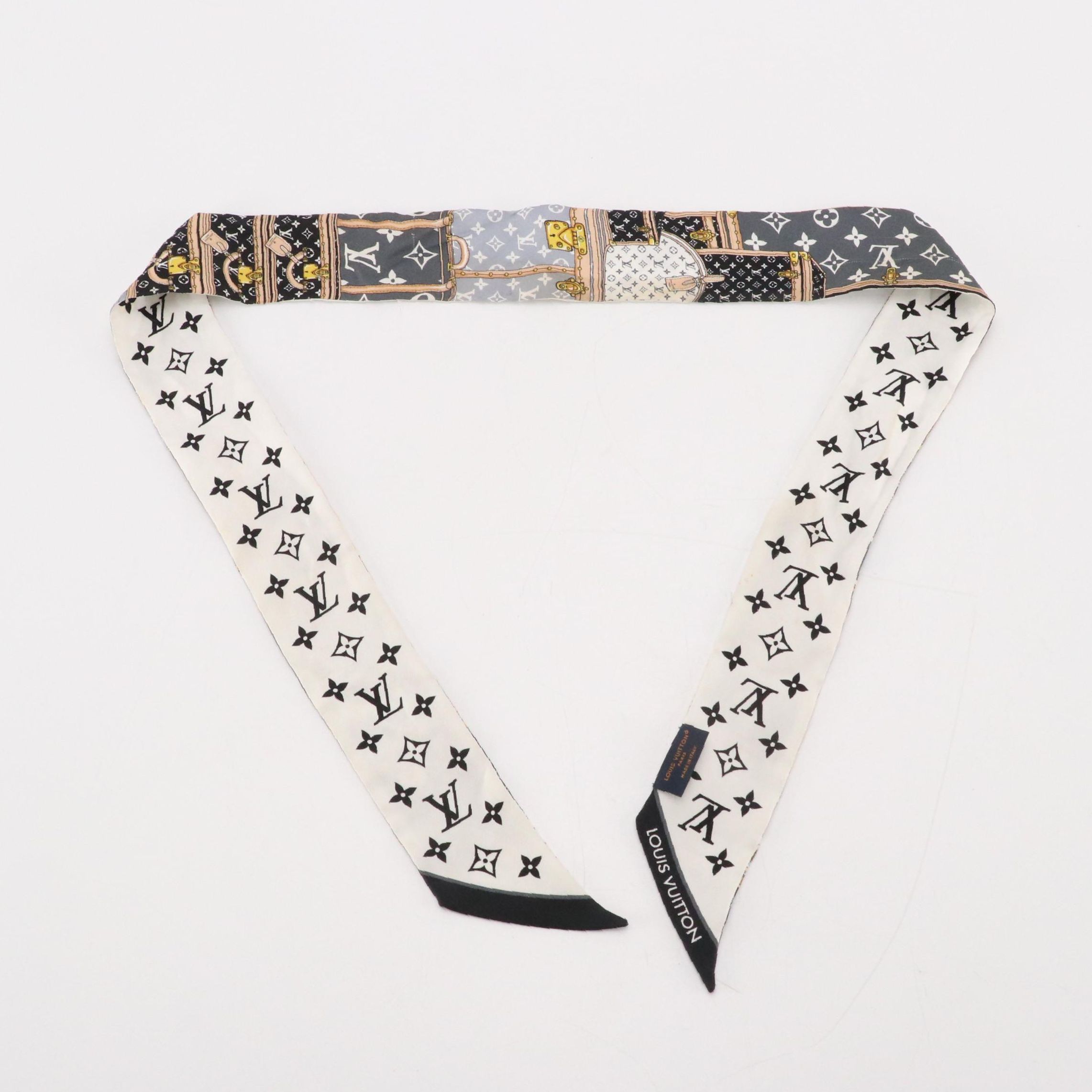 Louis Vuitton Let's Go BB Bandeau Scarf in Silk Twill with Box