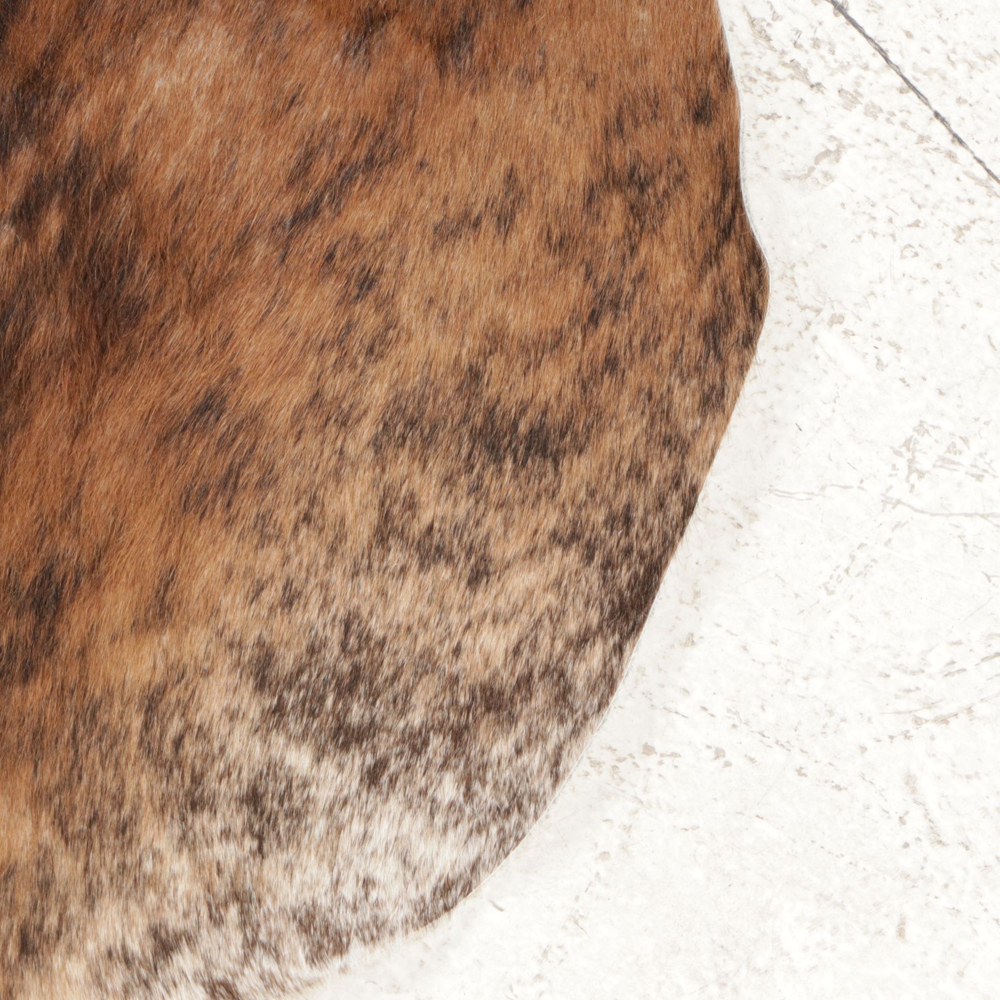 5'8 x 6'4 Natural Cow Hide Area Rug and Throw Pillows