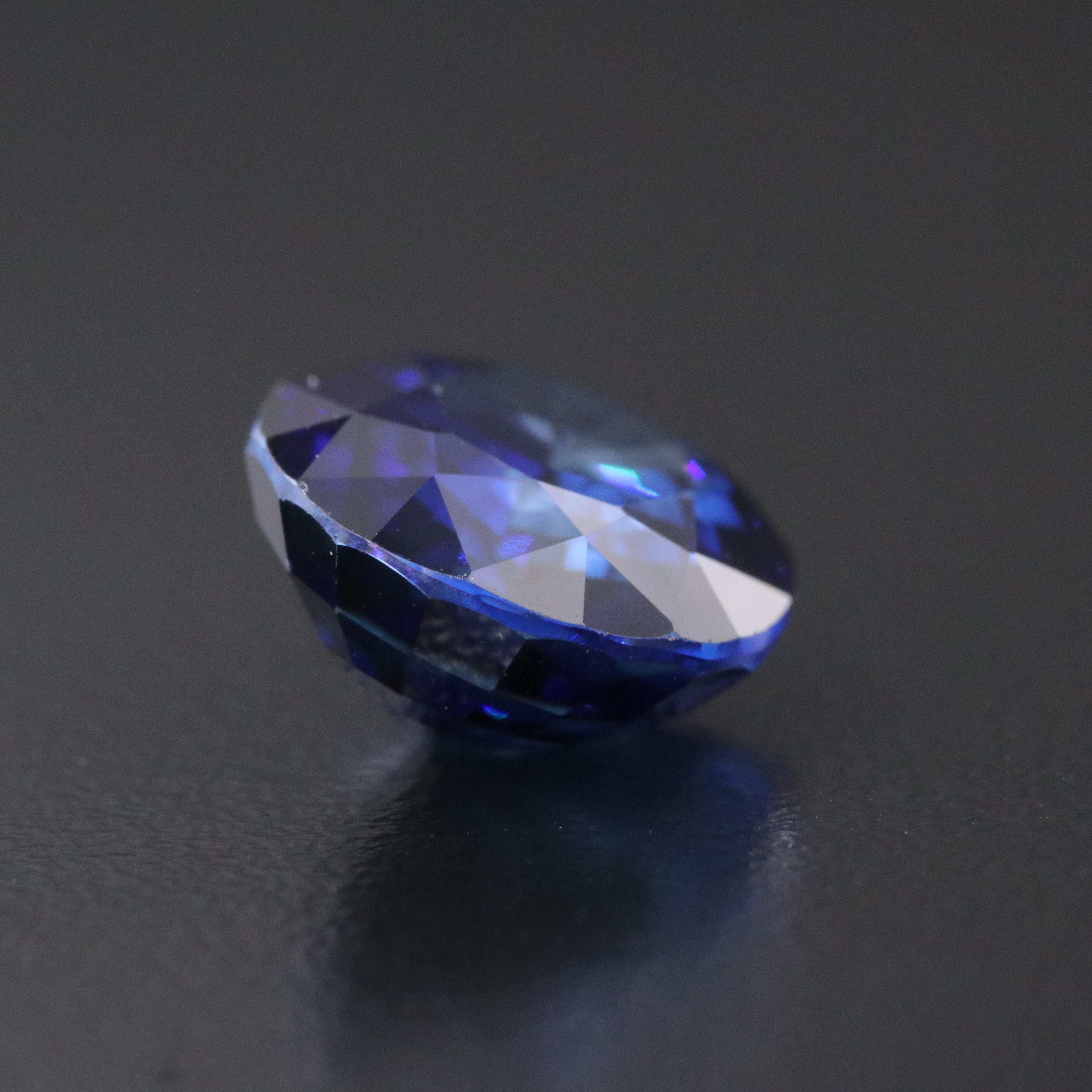Loose 12.86 CT Lab Grown Sapphire