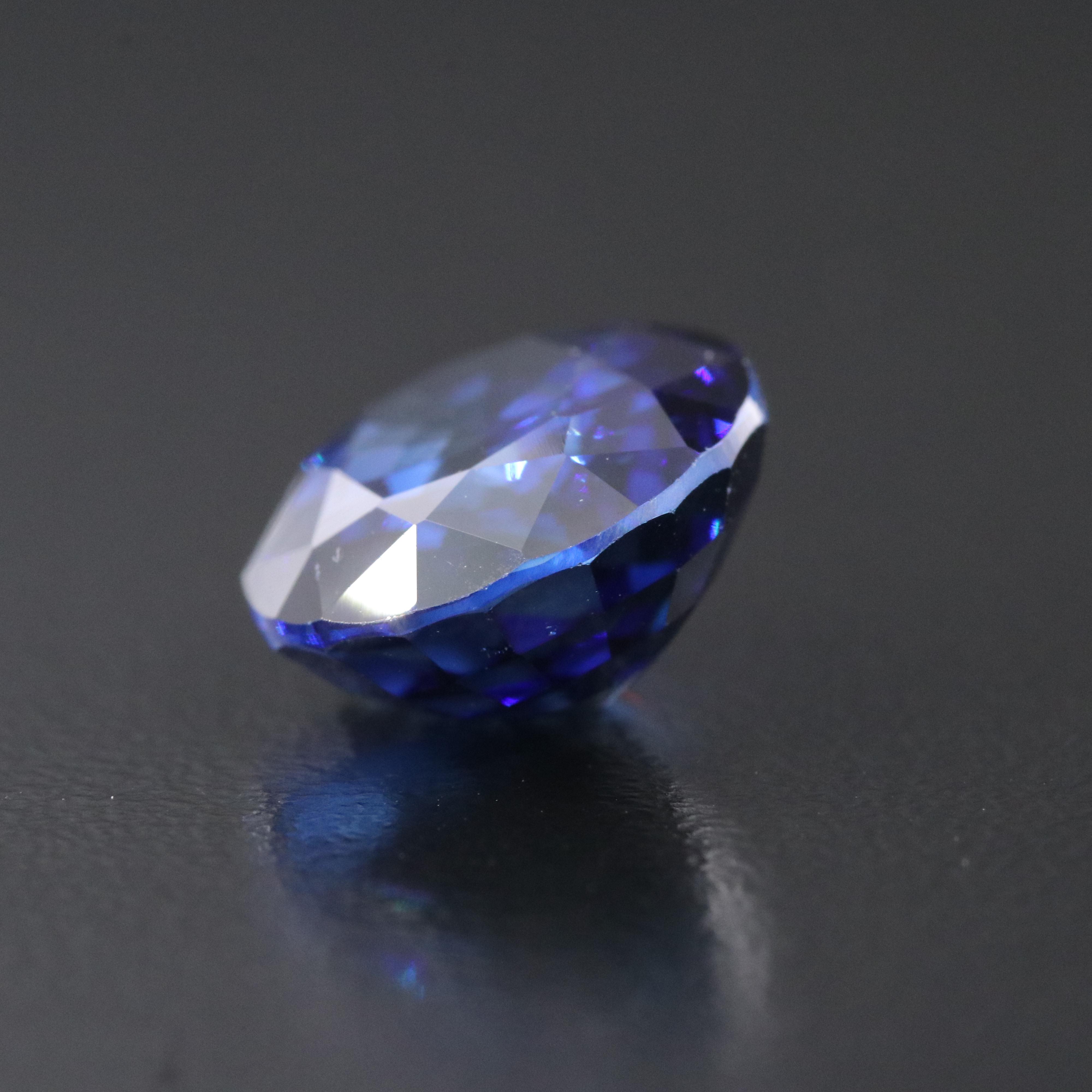 Loose 12.86 CT Lab Grown Sapphire