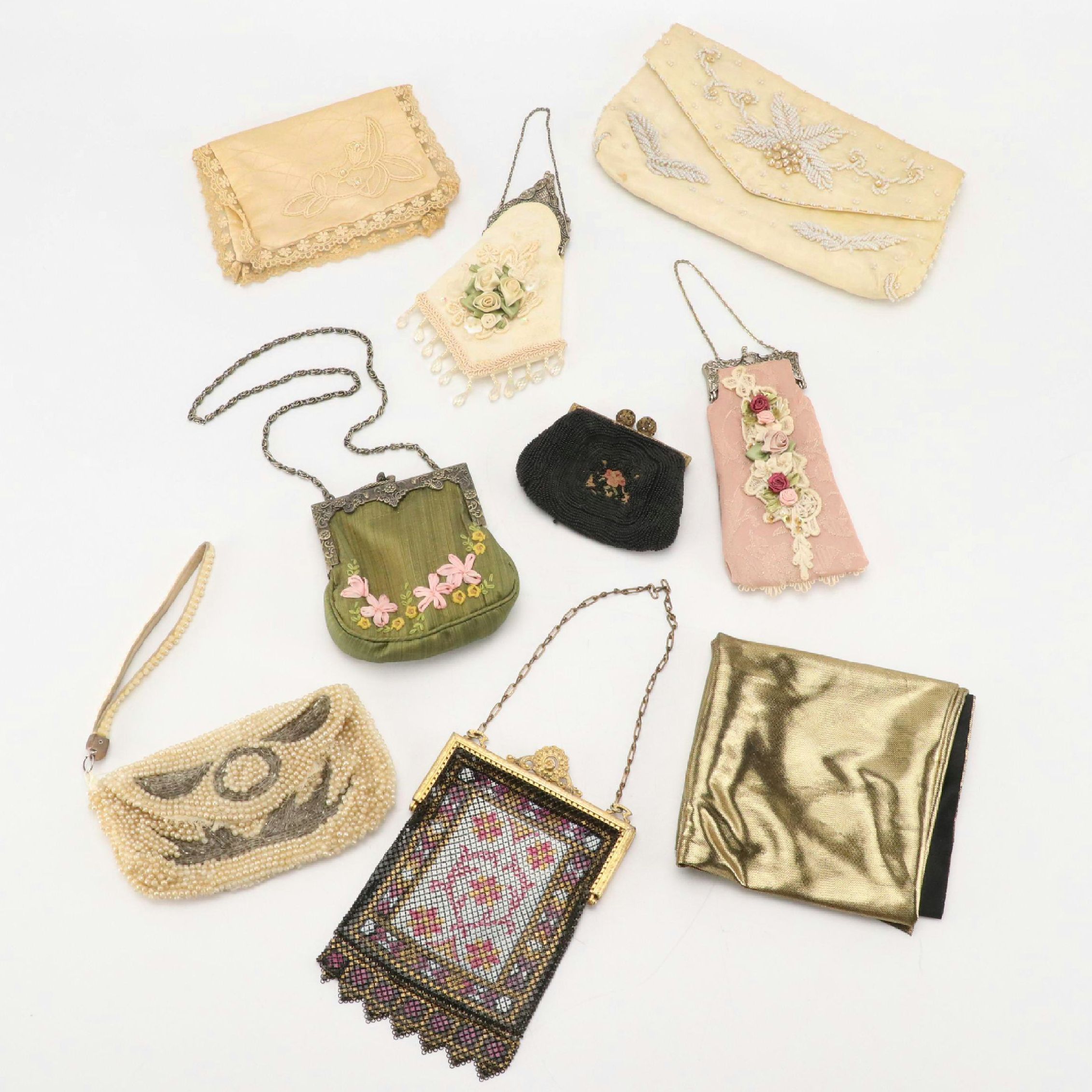 Mandalian & Co. Multicolored Printed Metal Mesh, Other Evening Bags and More