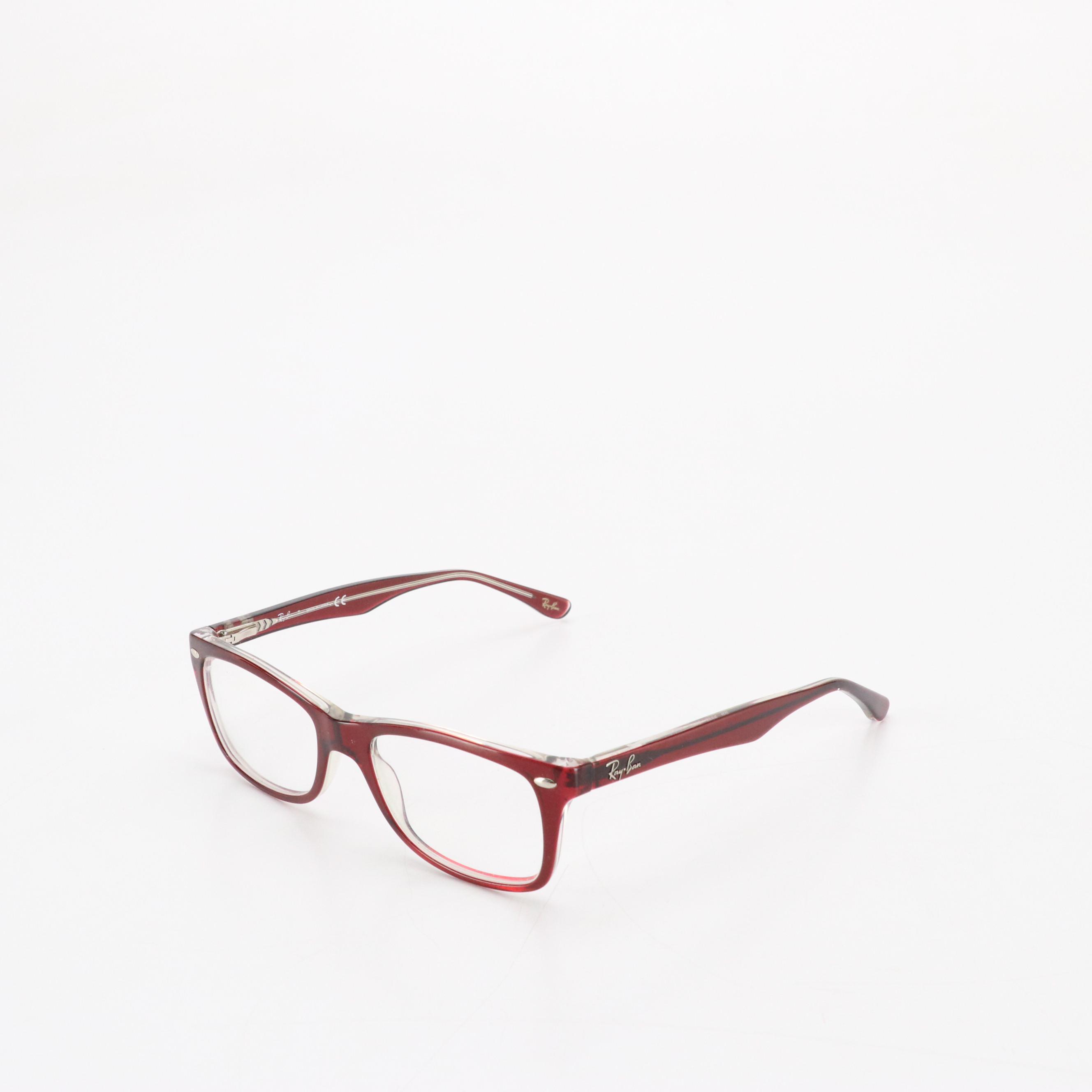 Ray-Ban RB5228 5112 & RB5228 2000 Square Framed Prescription Glasses and Cases