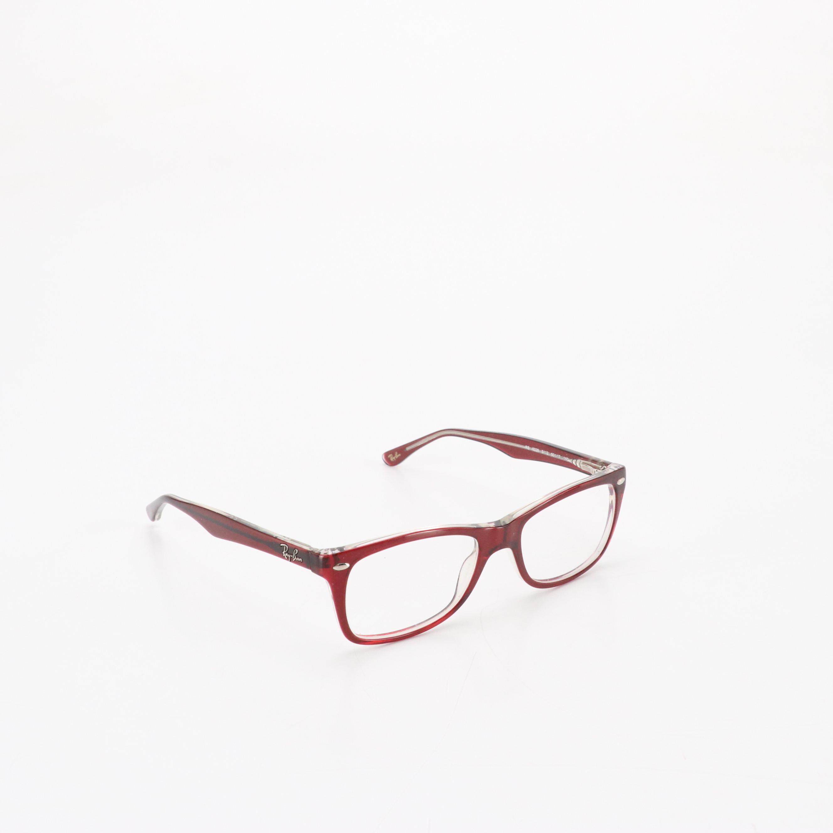 Ray-Ban RB5228 5112 & RB5228 2000 Square Framed Prescription Glasses and Cases