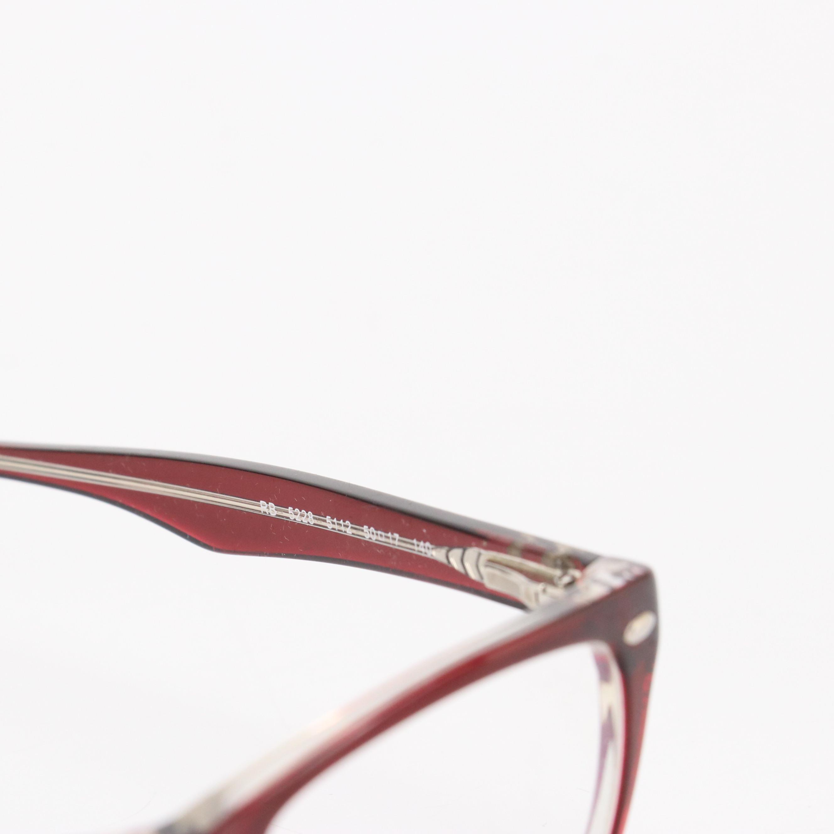 Ray-Ban RB5228 5112 & RB5228 2000 Square Framed Prescription Glasses and Cases