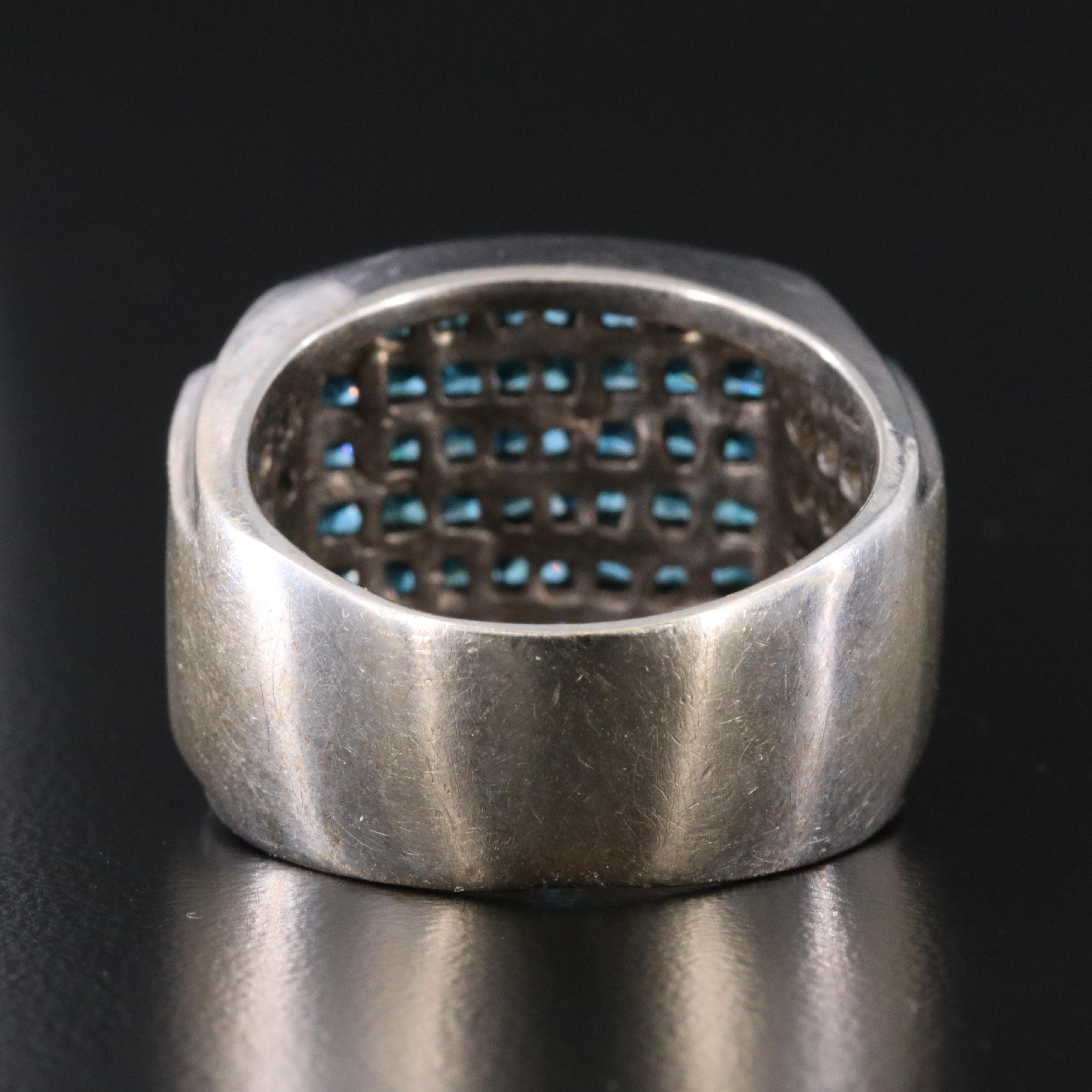 18K 6.07 CTW Lab Grown Fancy Blue Diamond Ring