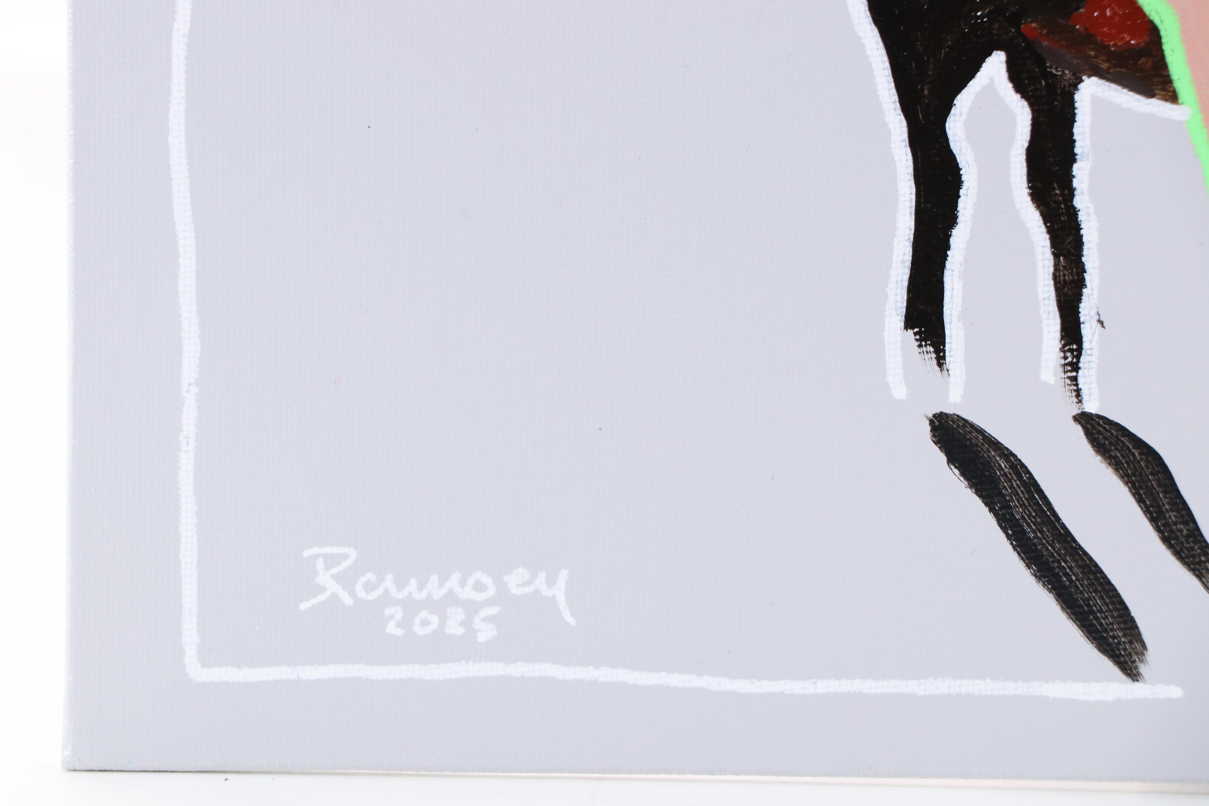 Joshua Ramsey Stylized Acrylic Painting of Native Americans "Ancestors #11"