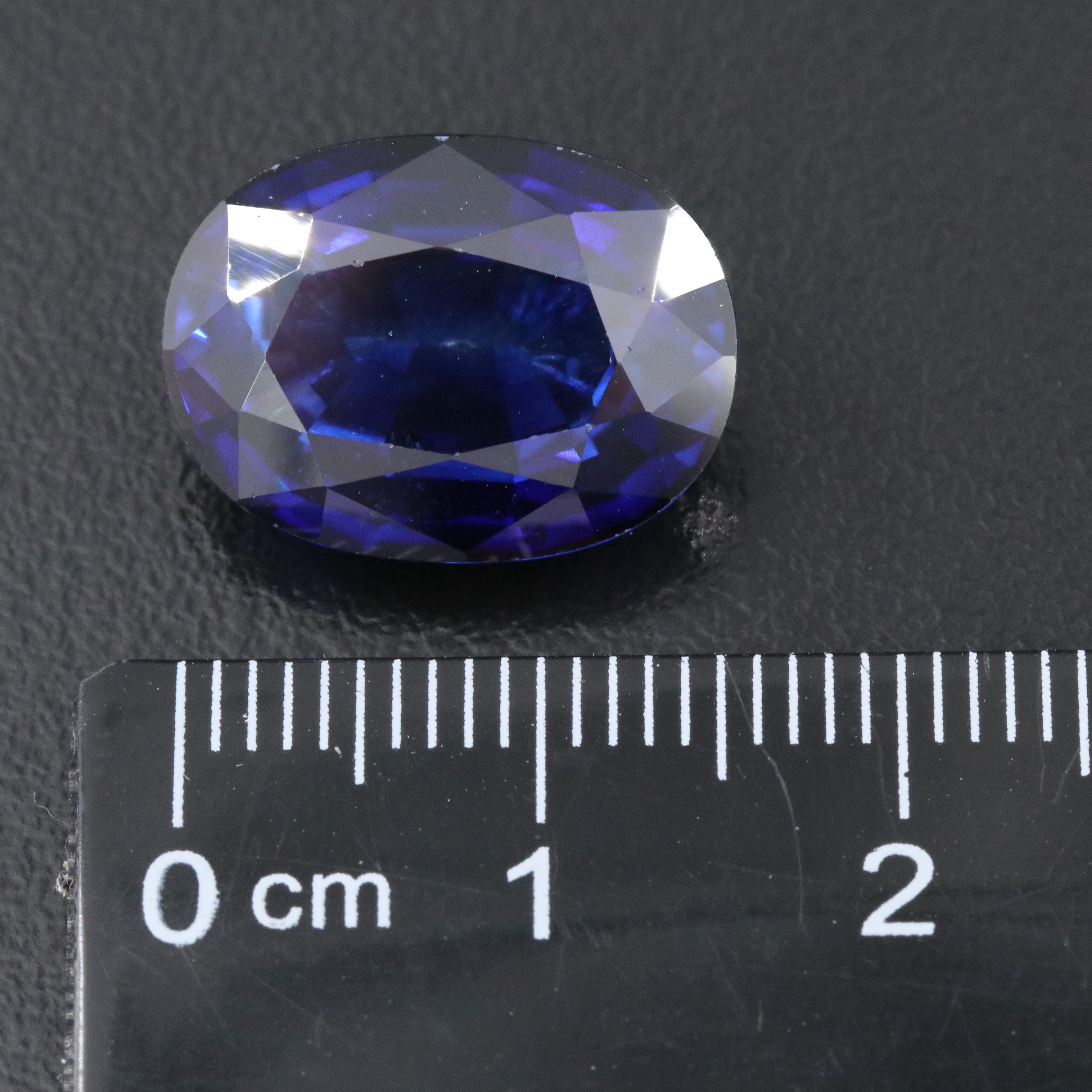 Loose 13.10 CT Lab Grown Sapphire