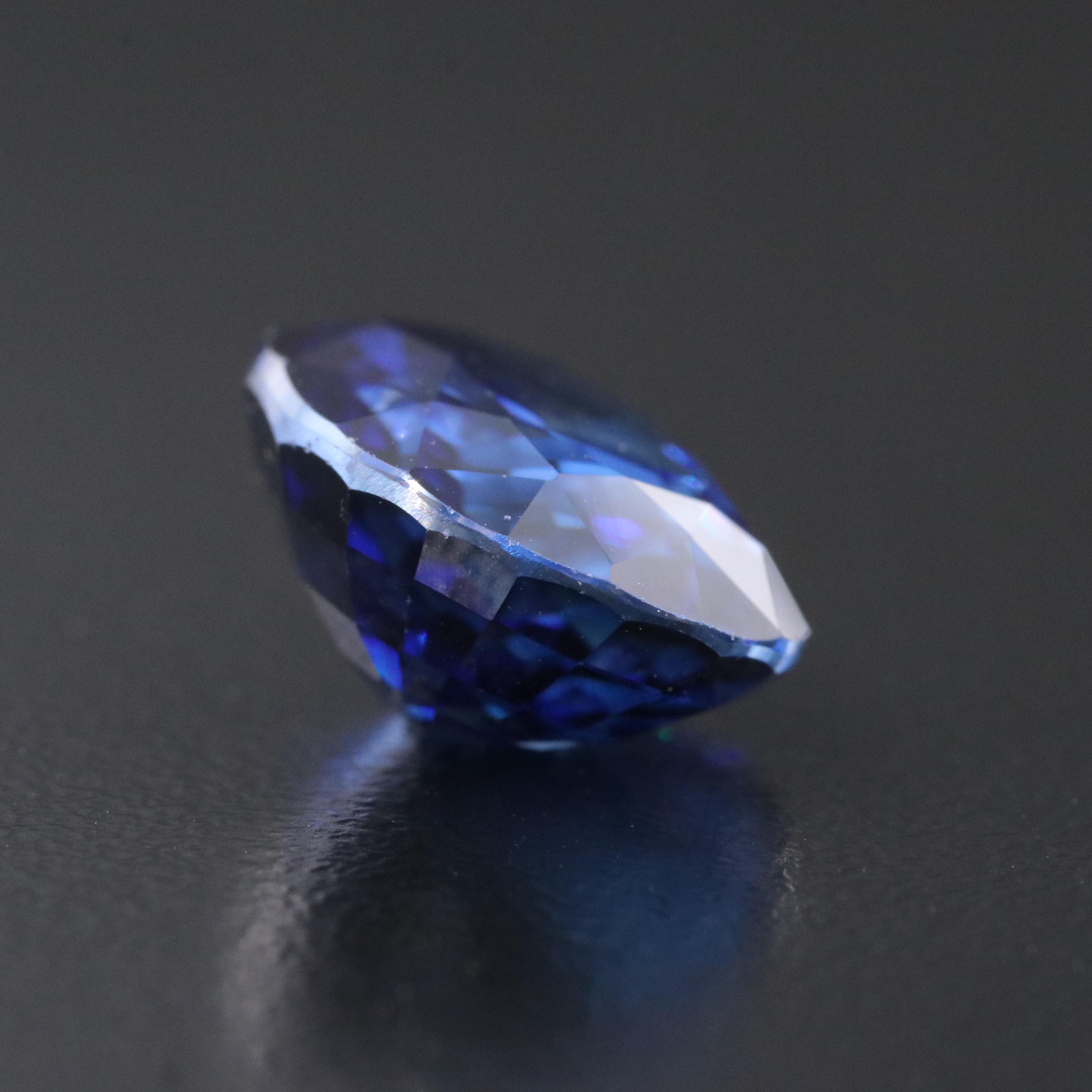 Loose 13.10 CT Lab Grown Sapphire
