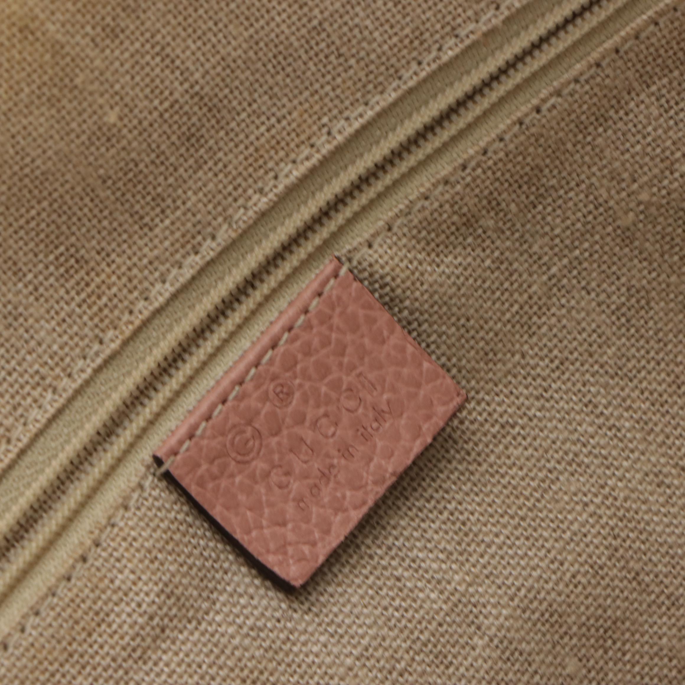 Gucci Domed Zip-Around Two Way Bag in Blush Pink Grained Calfskin Leather