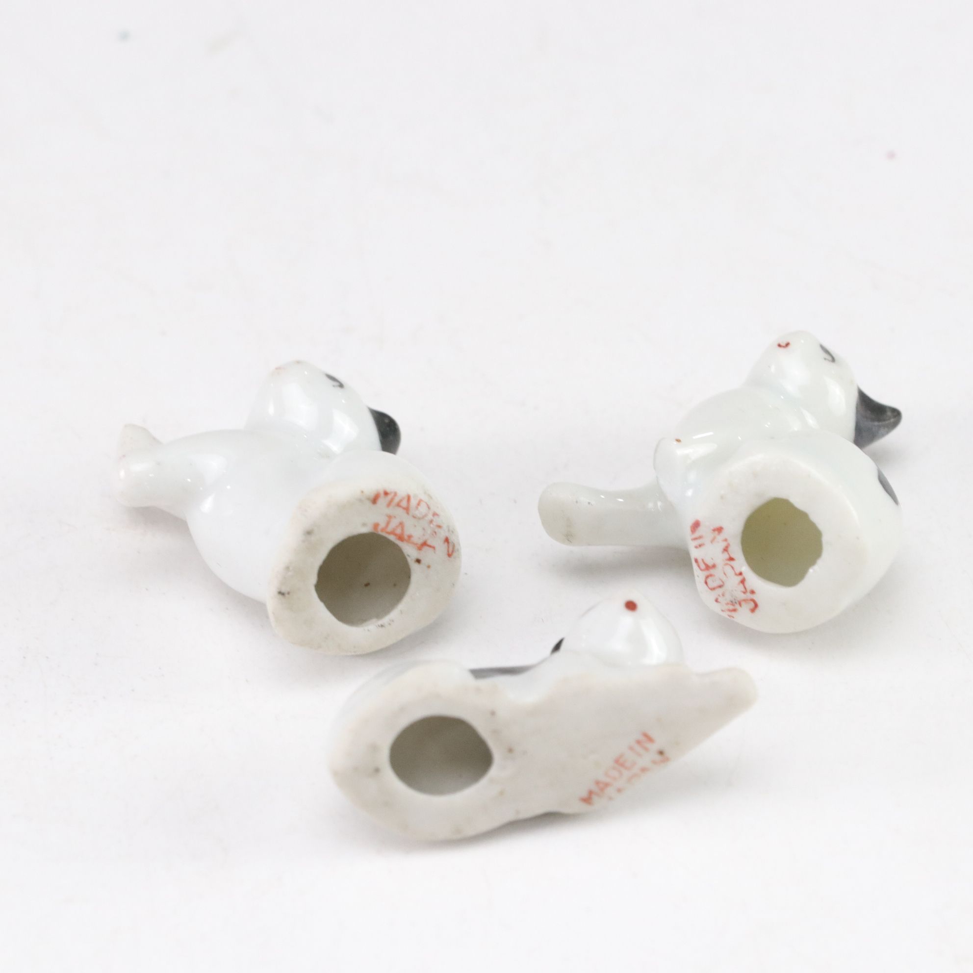 Hand-Painted Japanse Porcelain Cat Figurines