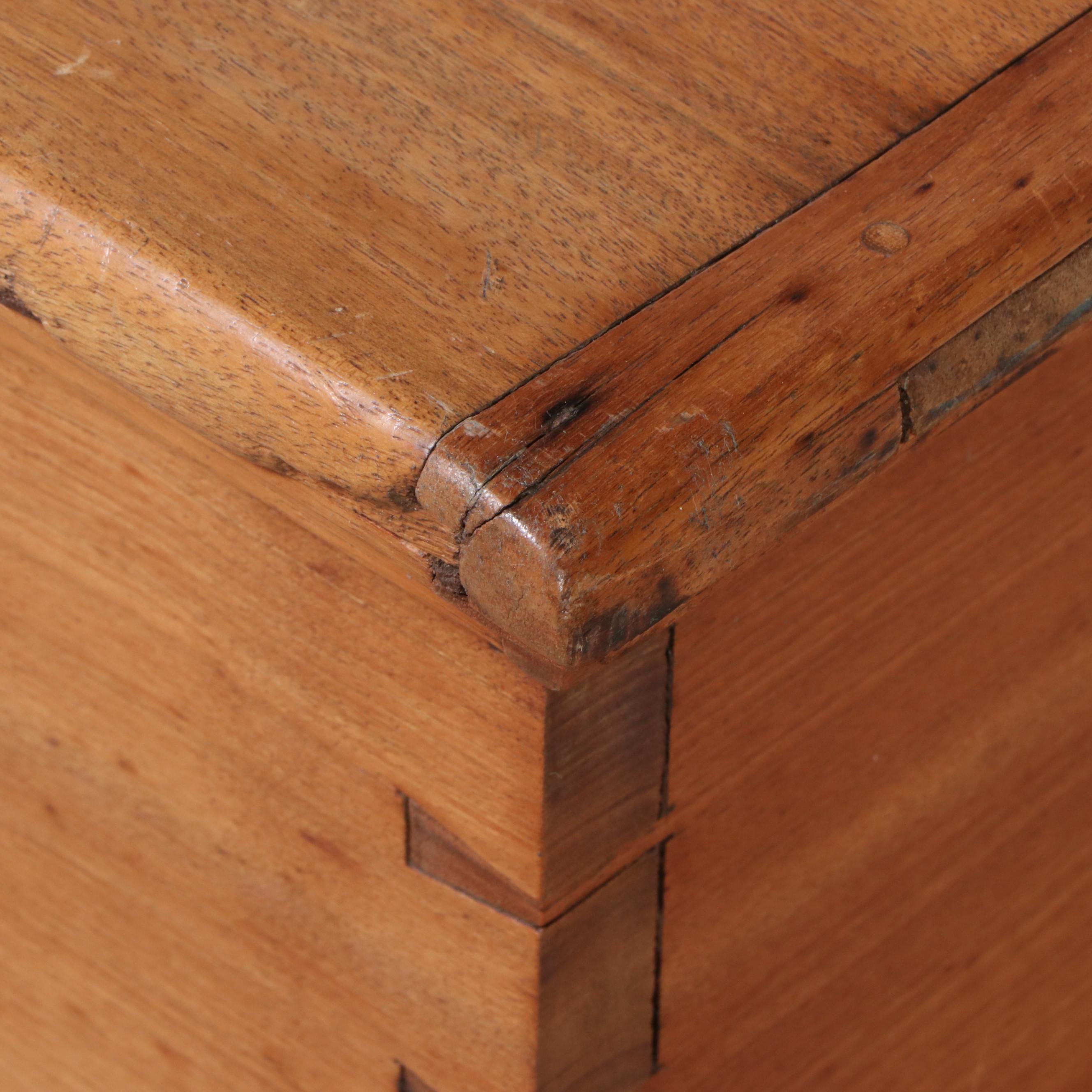 American Primitive Walnut and Cedar Blanket Chest